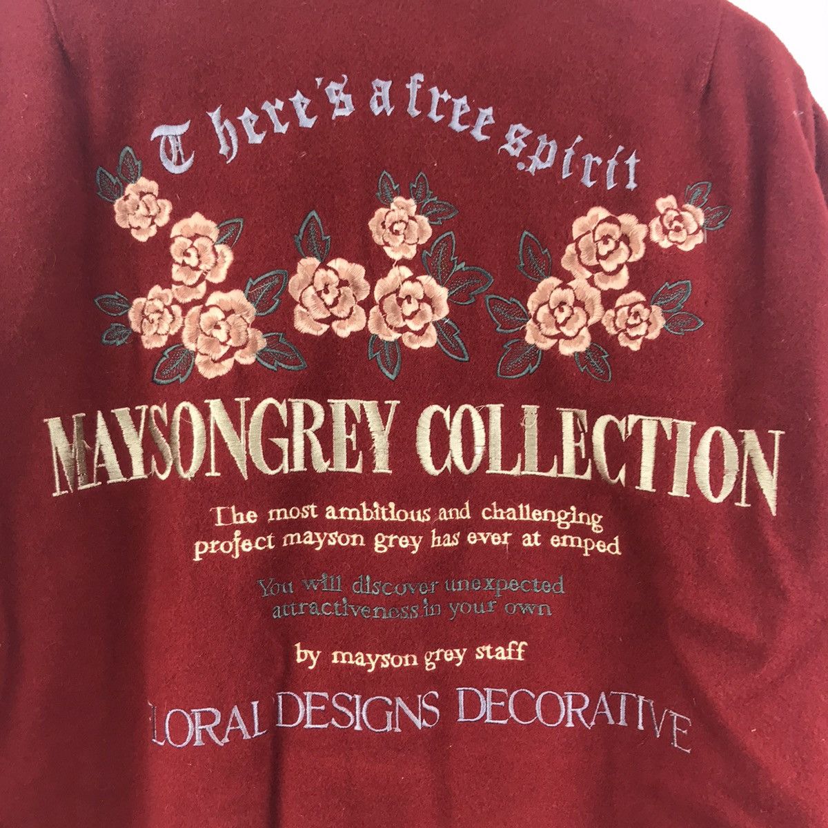 Vintage MAYSONGREY COLLECTION Floral Designs DecorativeBomberJacket Size US XL / EU 56 / 4 - 2 Thumbnail