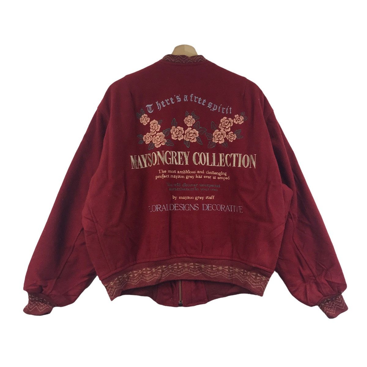 Vintage MAYSONGREY COLLECTION Floral Designs DecorativeBomberJacket Size US XL / EU 56 / 4 - 1 Thumbnail