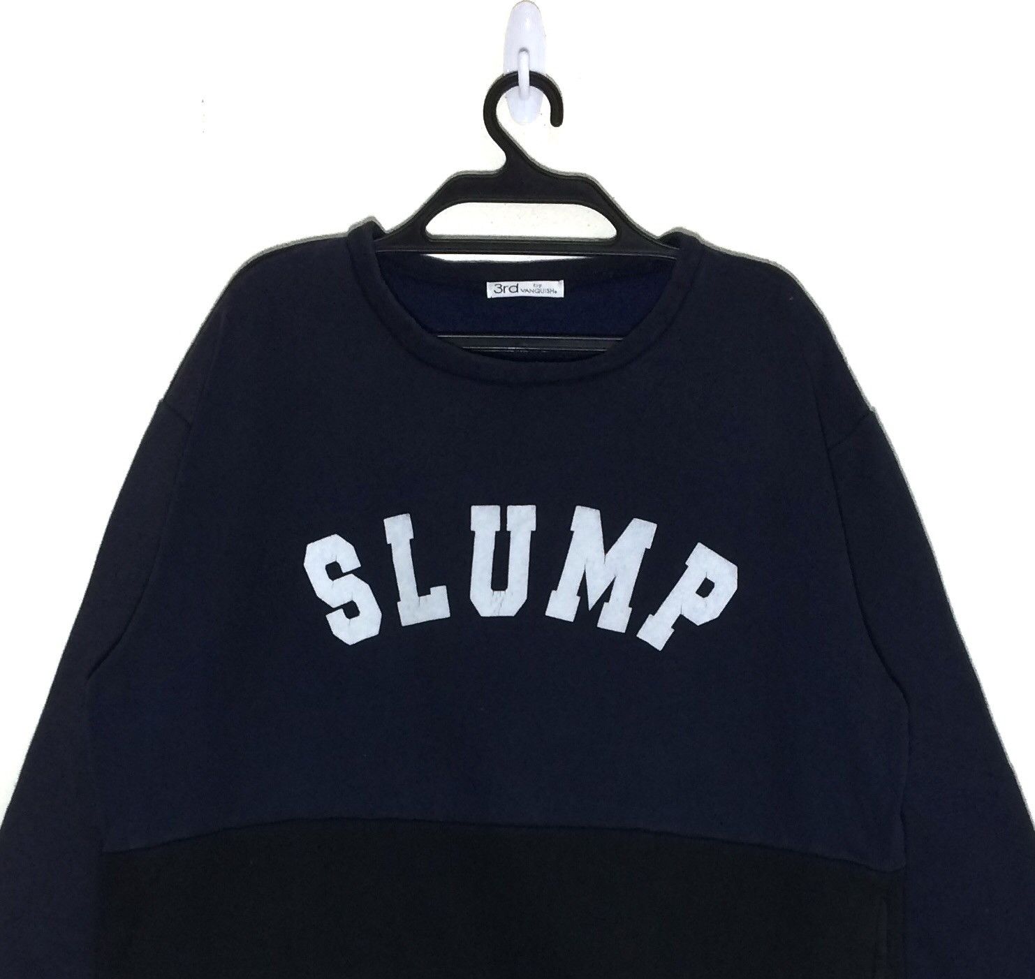 Vanquish SLUMP spellout 2tones Colour Crewneck Blue X Black Jumper Size US M / EU 48-50 / 2 - 2 Thumbnail