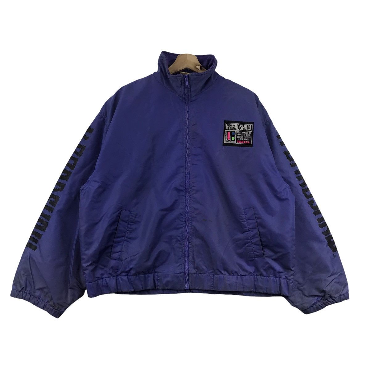 Vintage K. BRAD SHAW Hawaii Team USA Surf Bomber Jacket Size US L / EU 52-54 / 3 - 3 Thumbnail
