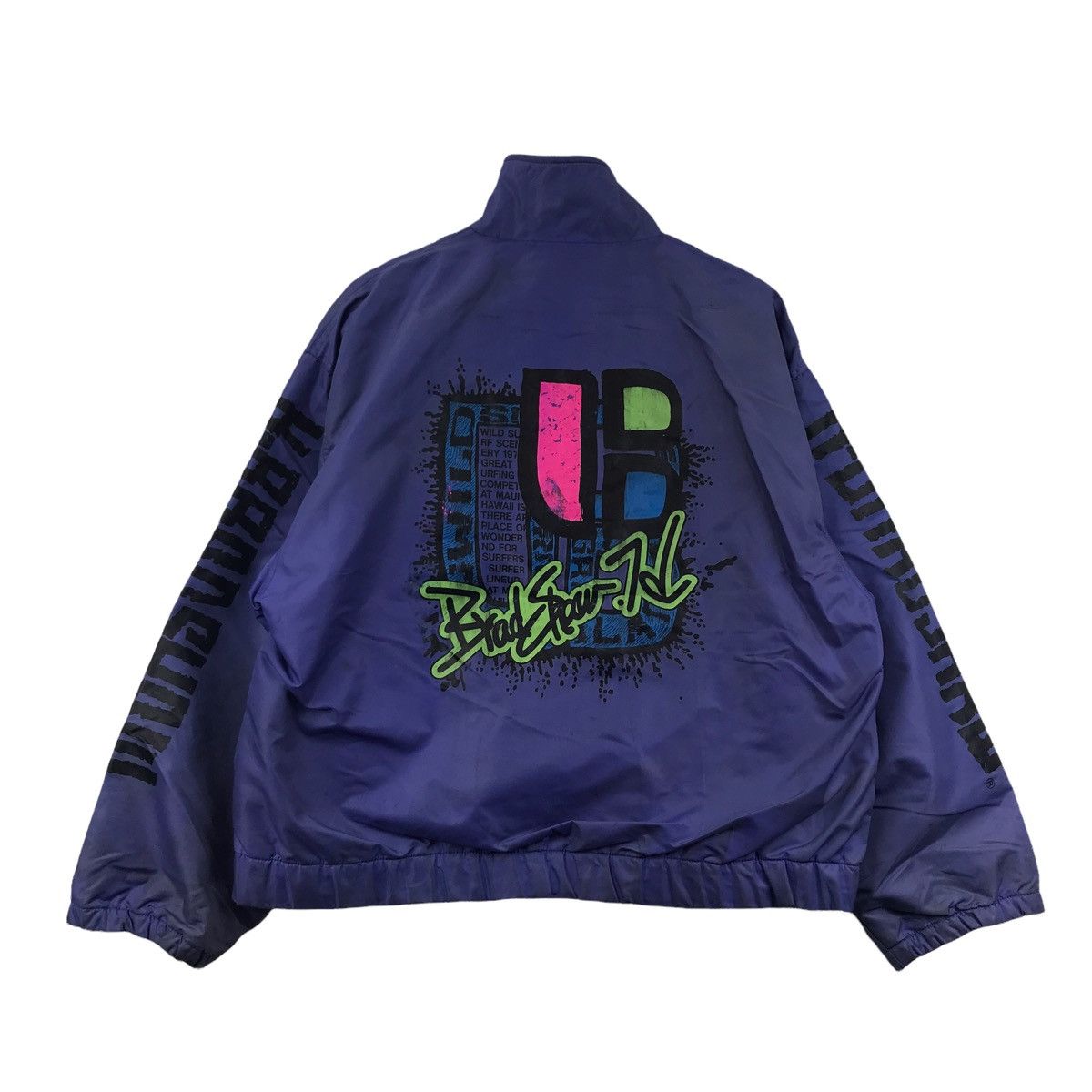 Vintage K. BRAD SHAW Hawaii Team USA Surf Bomber Jacket Size US L / EU 52-54 / 3 - 1 Thumbnail
