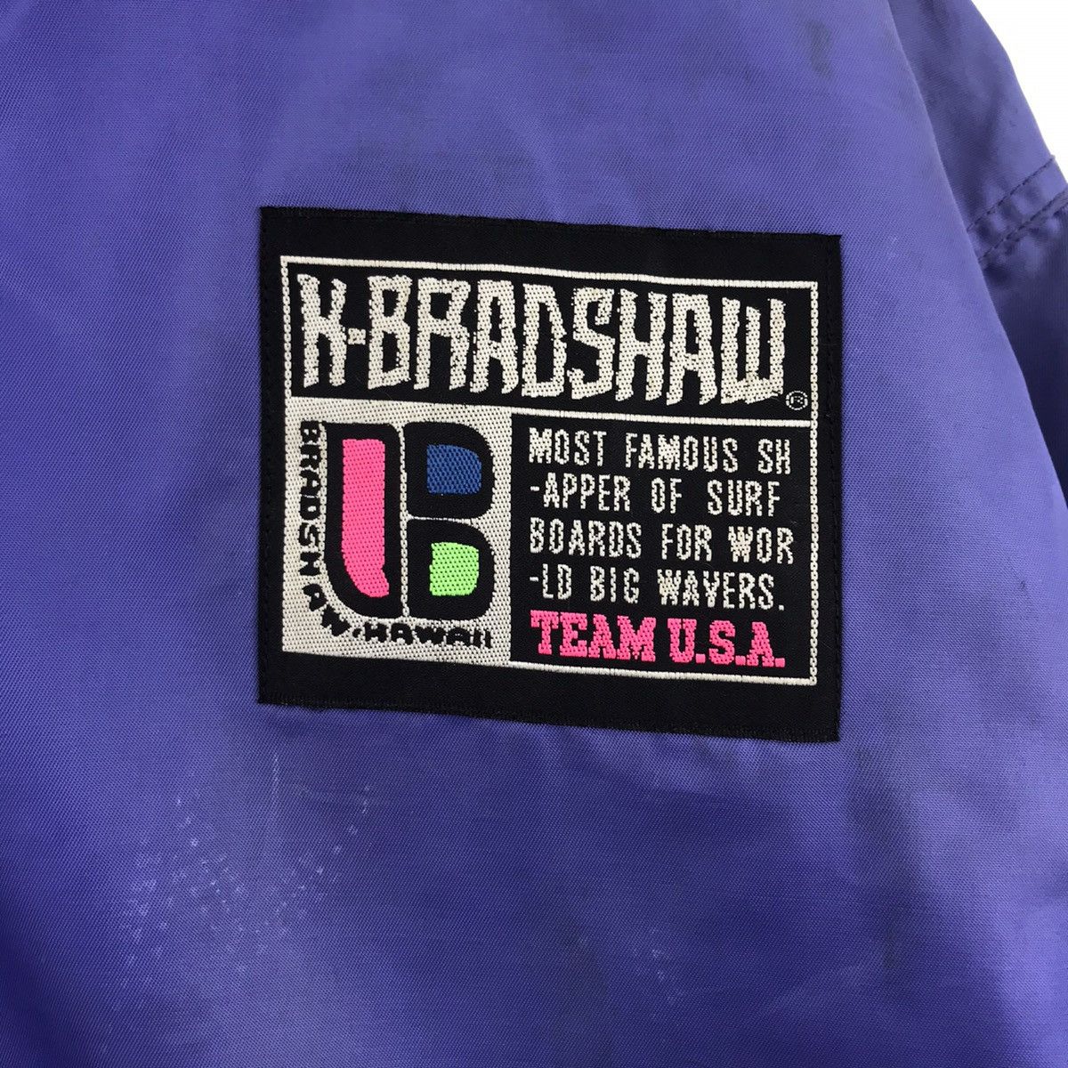 Vintage K. BRAD SHAW Hawaii Team USA Surf Bomber Jacket Size US L / EU 52-54 / 3 - 5 Thumbnail