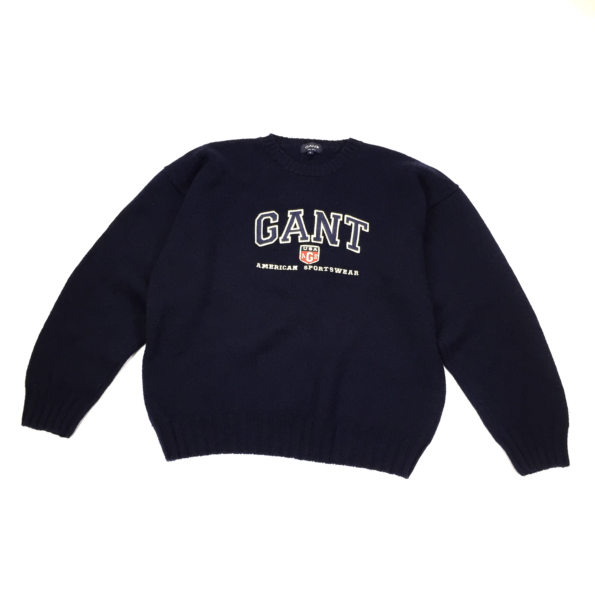 Gant × Japanese Brand × Vintage Gant Big Logo Vintage Wool Sweater Size US L / EU 52-54 / 3 - 2 Thumbnail