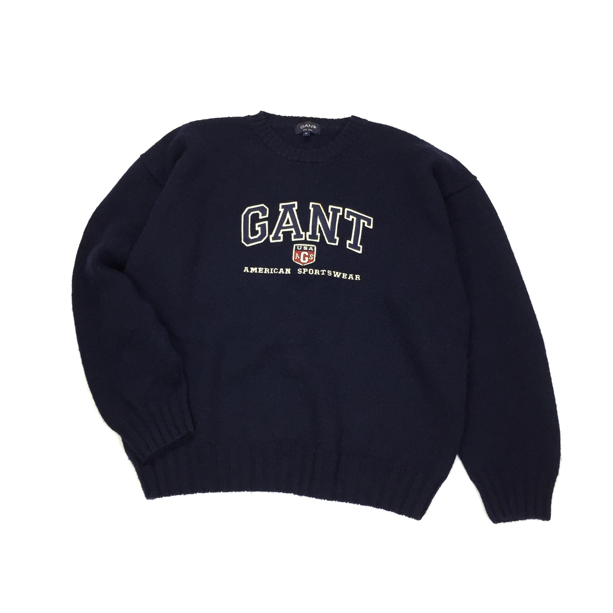 Gant × Japanese Brand × Vintage Gant Big Logo Vintage Wool Sweater Size US L / EU 52-54 / 3 - 1 Thumbnail