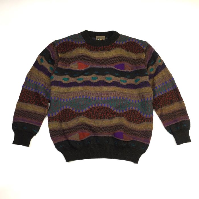 Vintage Vintage 90`s Sevres wool knit cable Sweater Coogi Style | Grailed