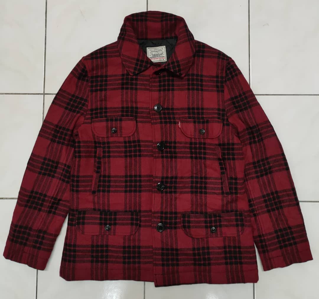 Levi's Vintage Clothing Levi's Multi Pocket Wool Flannel Chore Jacket Size US M / EU 48-50 / 2 - 1 Thumbnail