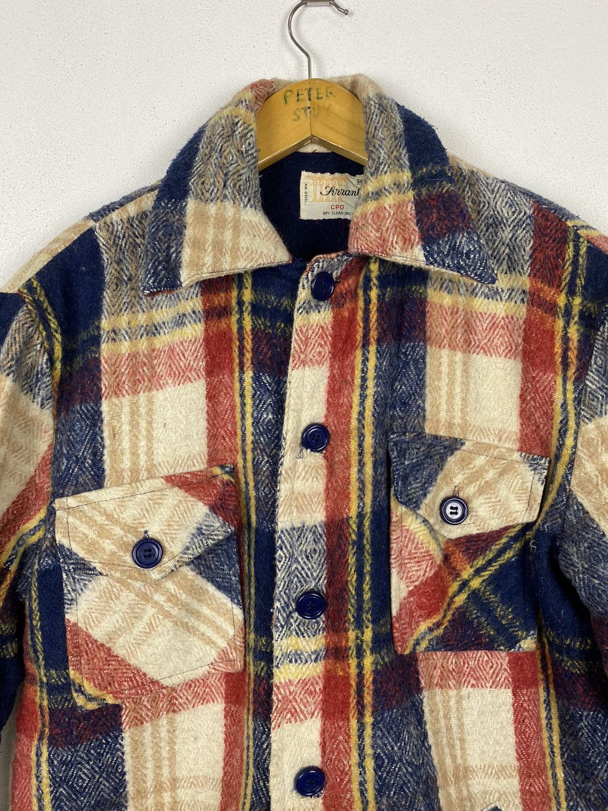 Alberta Ferretti × Flannel × Vintage GK145 VINTAGE FERRANTI DOUBLE BREAST CPO JACKET Size US M / EU 48-50 / 2 - 5 Thumbnail