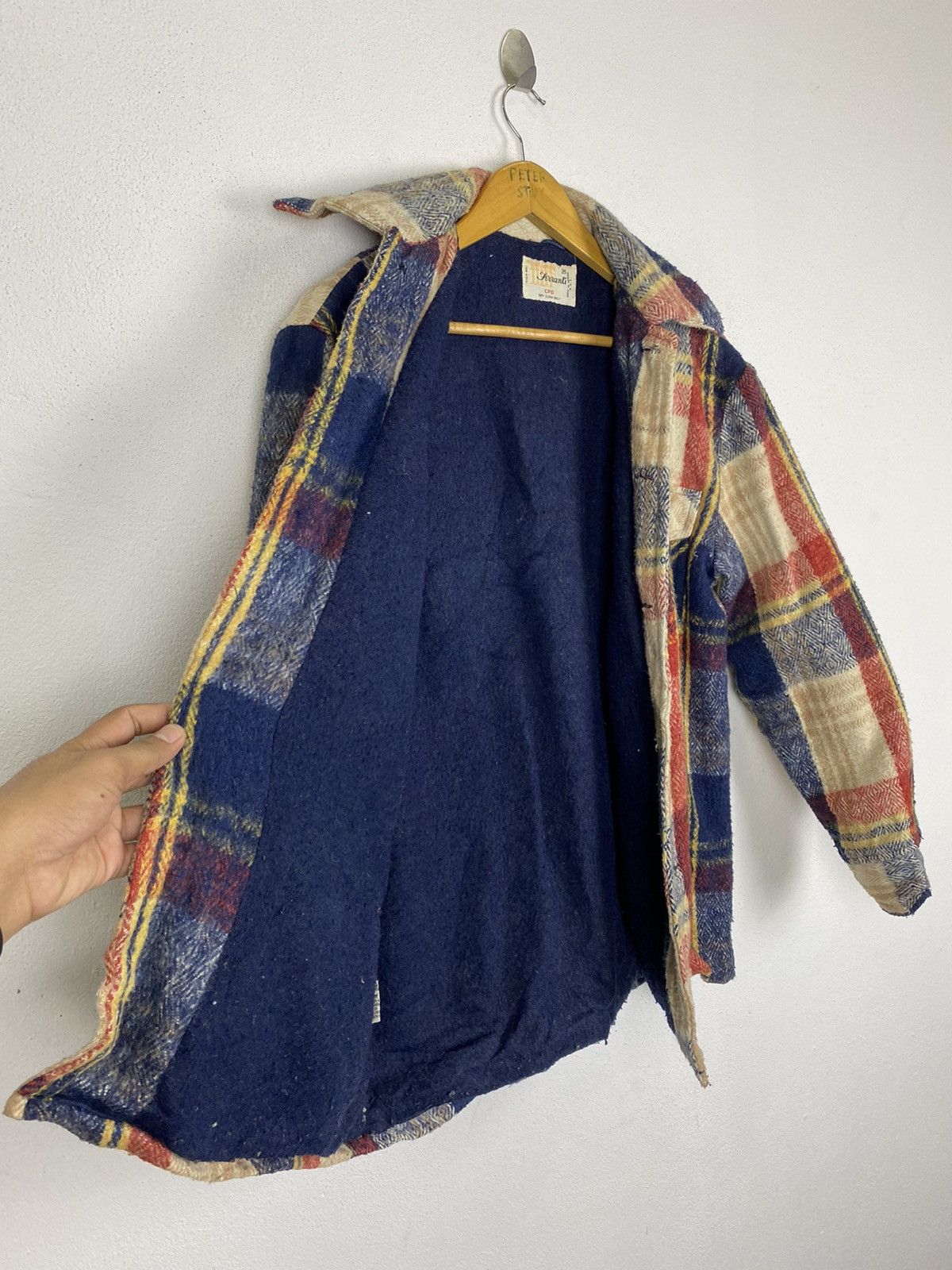 Alberta Ferretti × Flannel × Vintage GK145 VINTAGE FERRANTI DOUBLE BREAST CPO JACKET Size US M / EU 48-50 / 2 - 8 Thumbnail