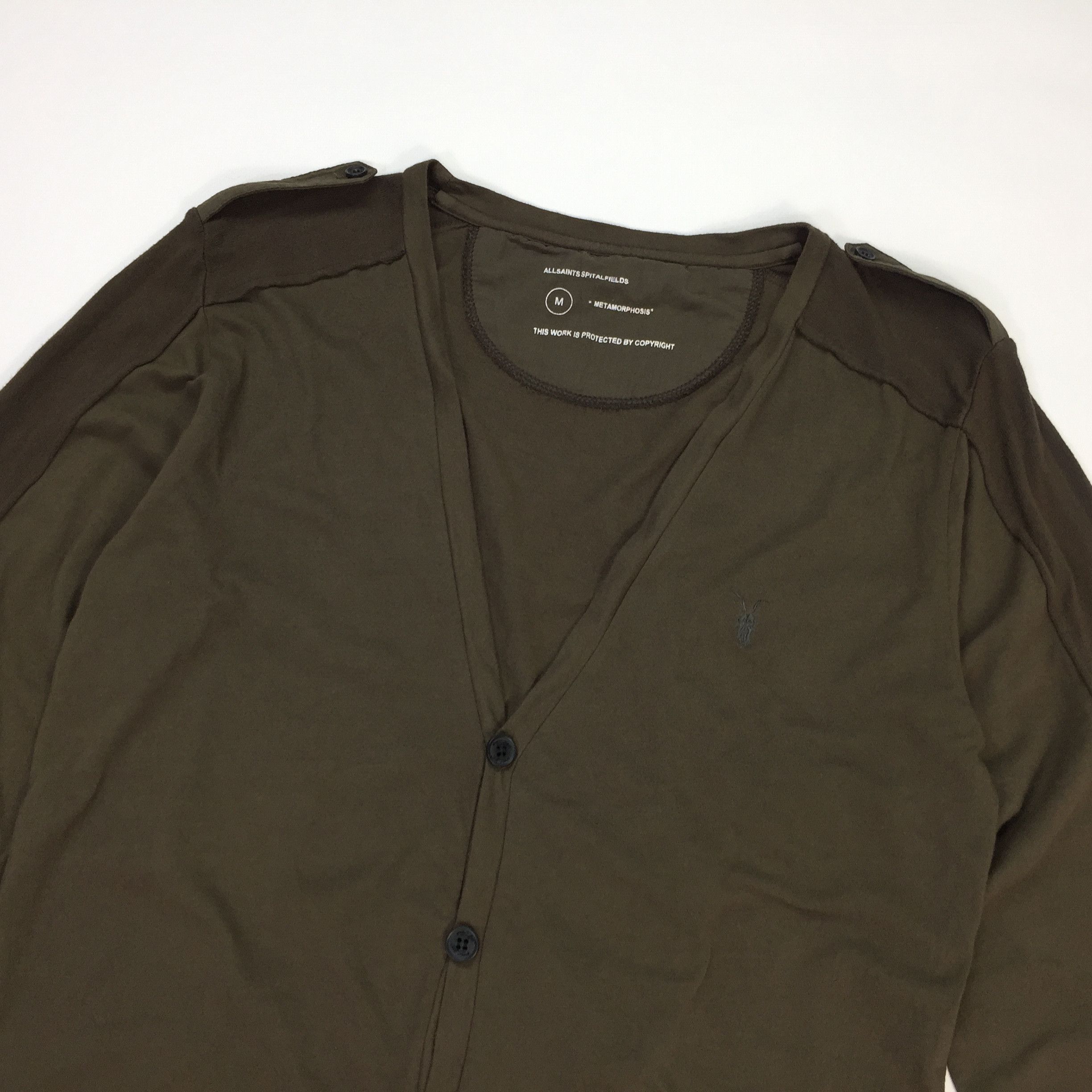 Allsaints × Designer Allsaints Tear Light Cardigan Size US M / EU 48-50 / 2 - 2 Thumbnail