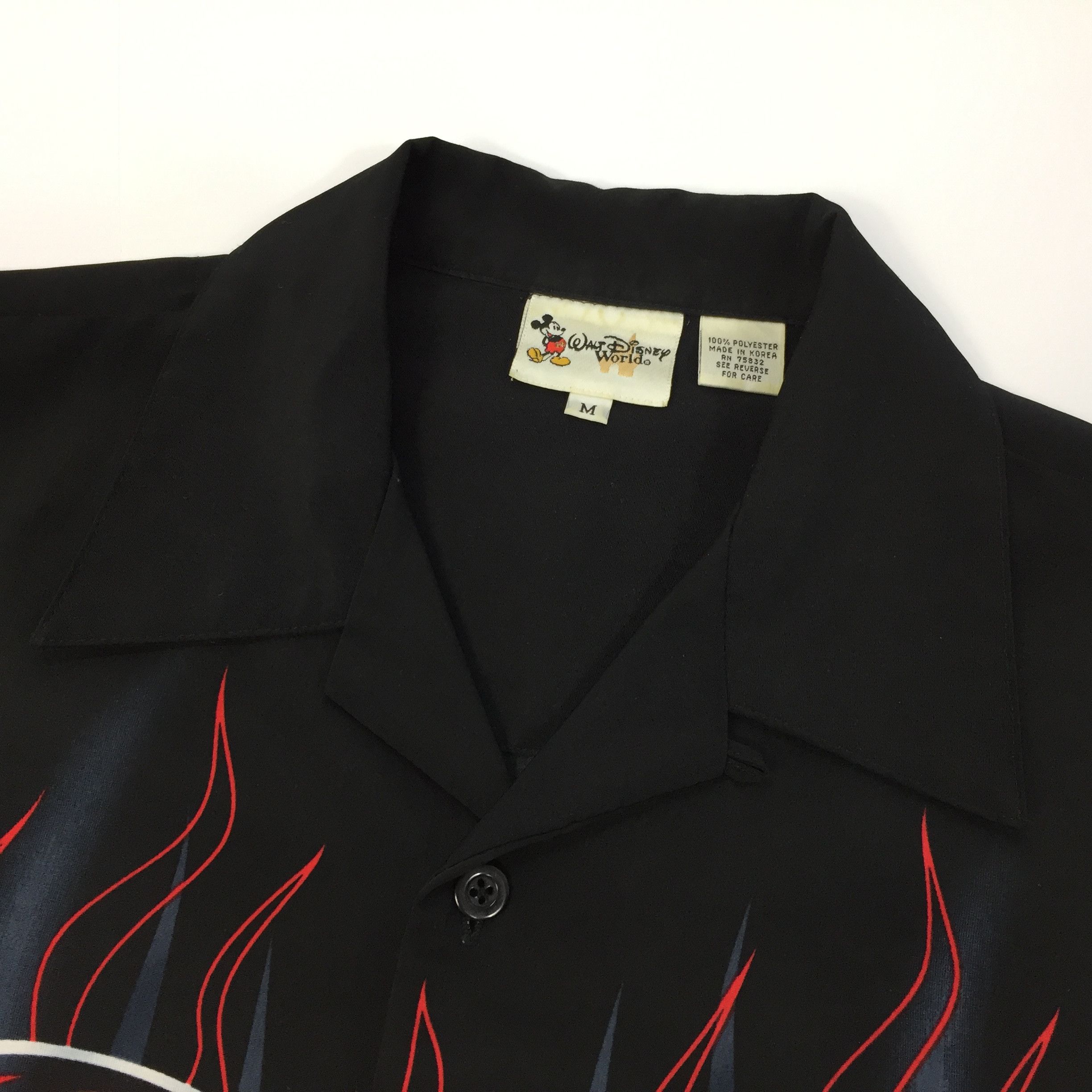 Disney Hawaiian Mickey Mouse Fire Print Button Through Shirt Size US L / EU 52-54 / 3 - 4 Thumbnail