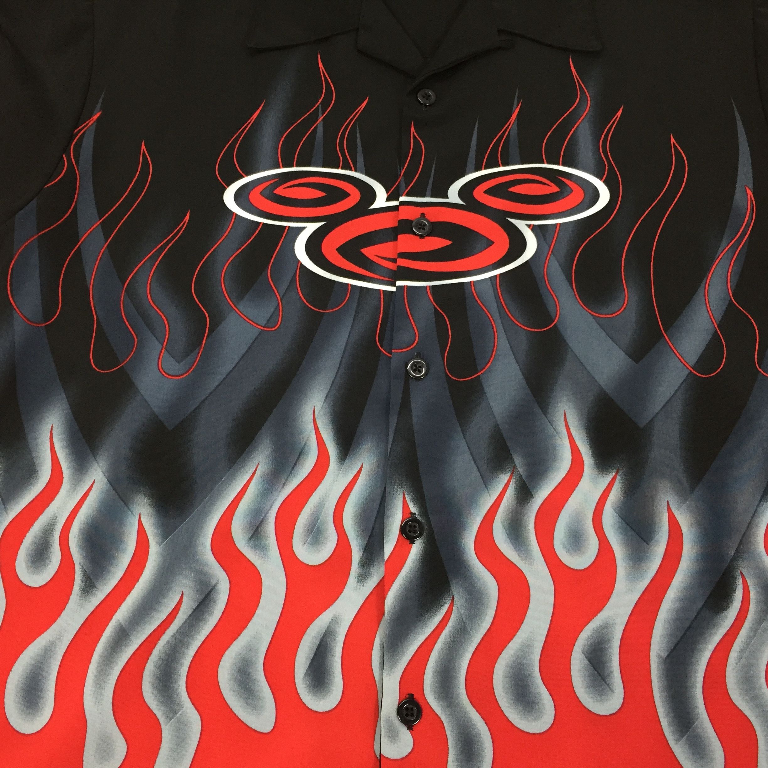 Disney Hawaiian Mickey Mouse Fire Print Button Through Shirt Size US L / EU 52-54 / 3 - 10 Thumbnail