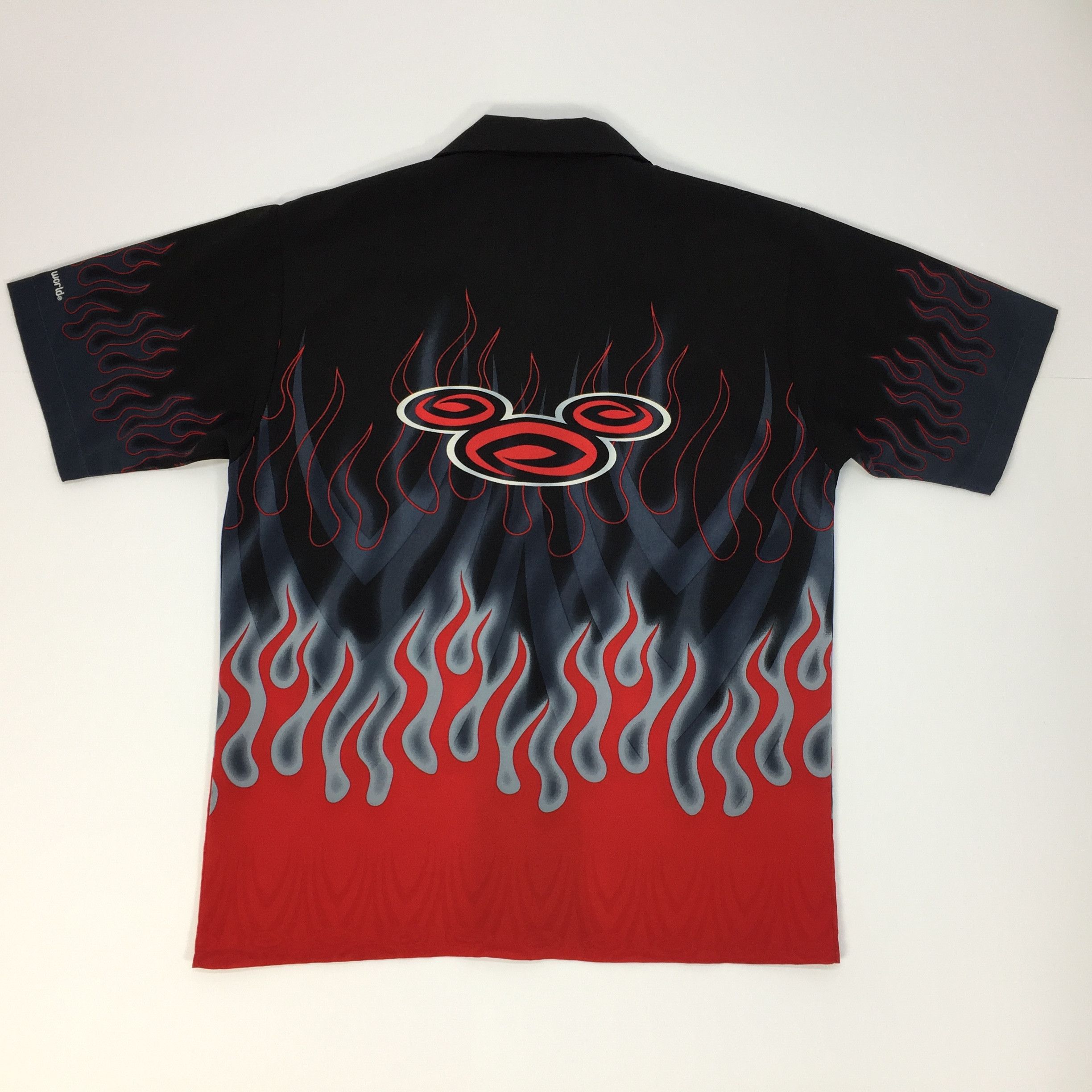 Disney Hawaiian Mickey Mouse Fire Print Button Through Shirt Size US L / EU 52-54 / 3 - 9 Thumbnail