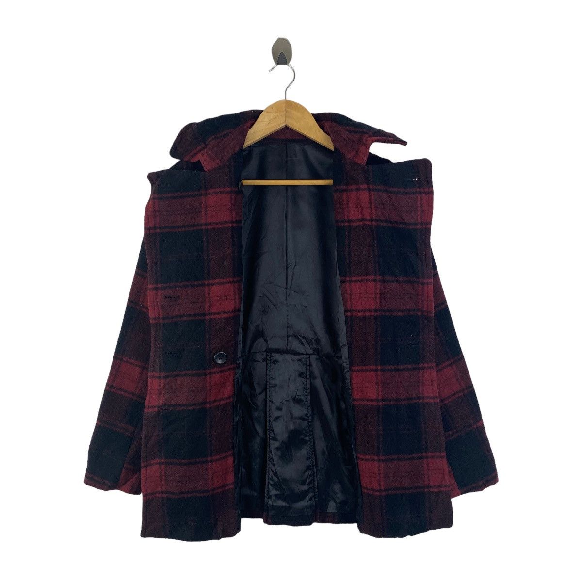 Japanese Brand × Uniqlo Vintage UNIQLO Japanese Checkered Tartan Wool Coat Jacket Size M / US 6-8 / IT 42-44 - 3 Thumbnail