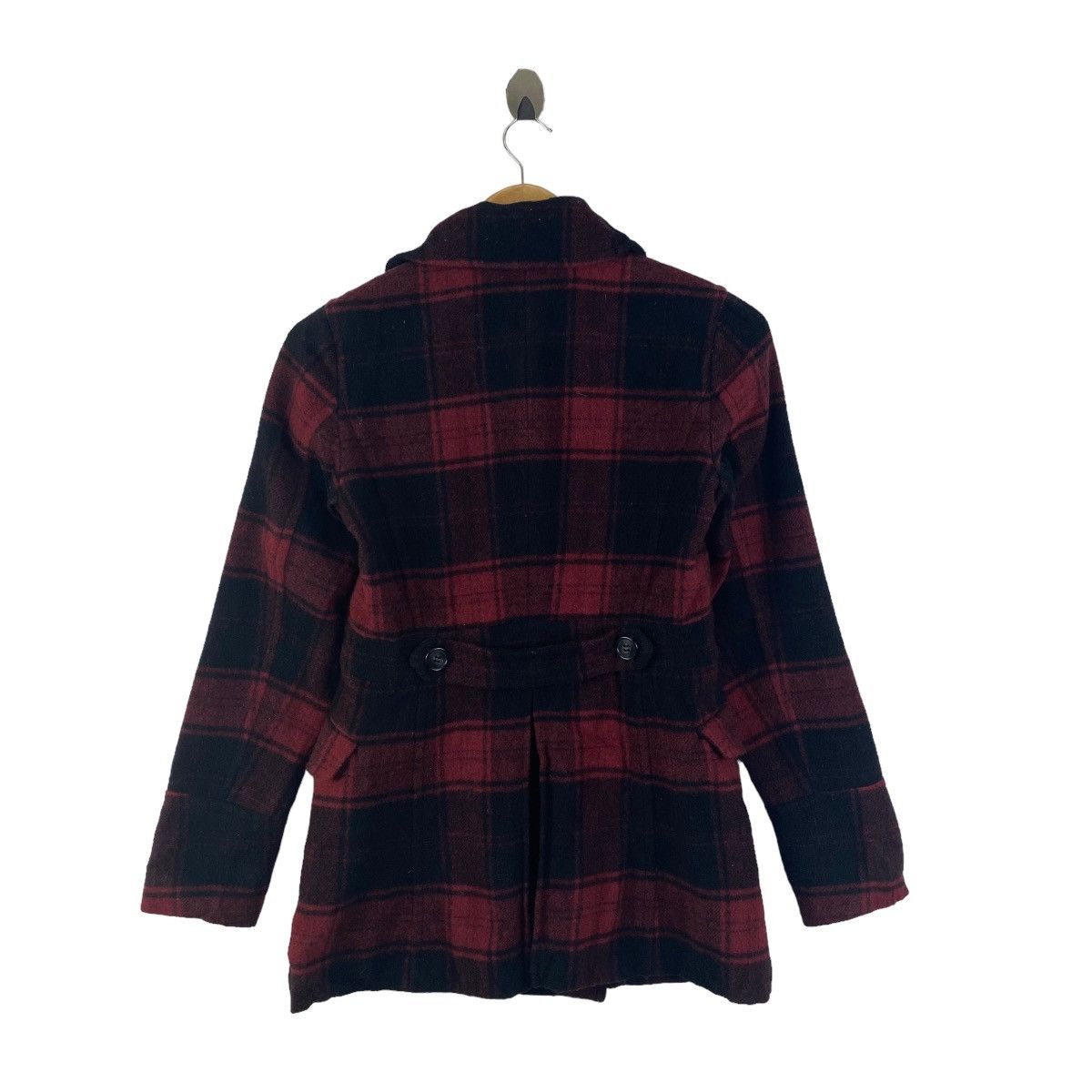 Japanese Brand × Uniqlo Vintage UNIQLO Japanese Checkered Tartan Wool Coat Jacket Size M / US 6-8 / IT 42-44 - 2 Thumbnail
