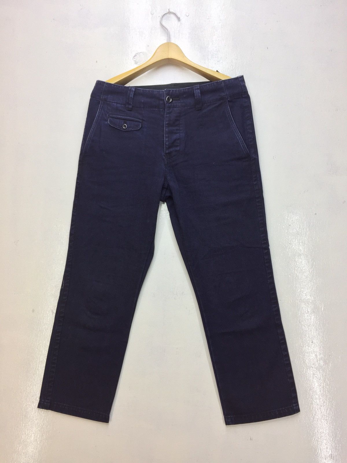 image of Archival Clothing x Margaret Howell Indigo Pants in Navy Blue, Men's (Size 32)