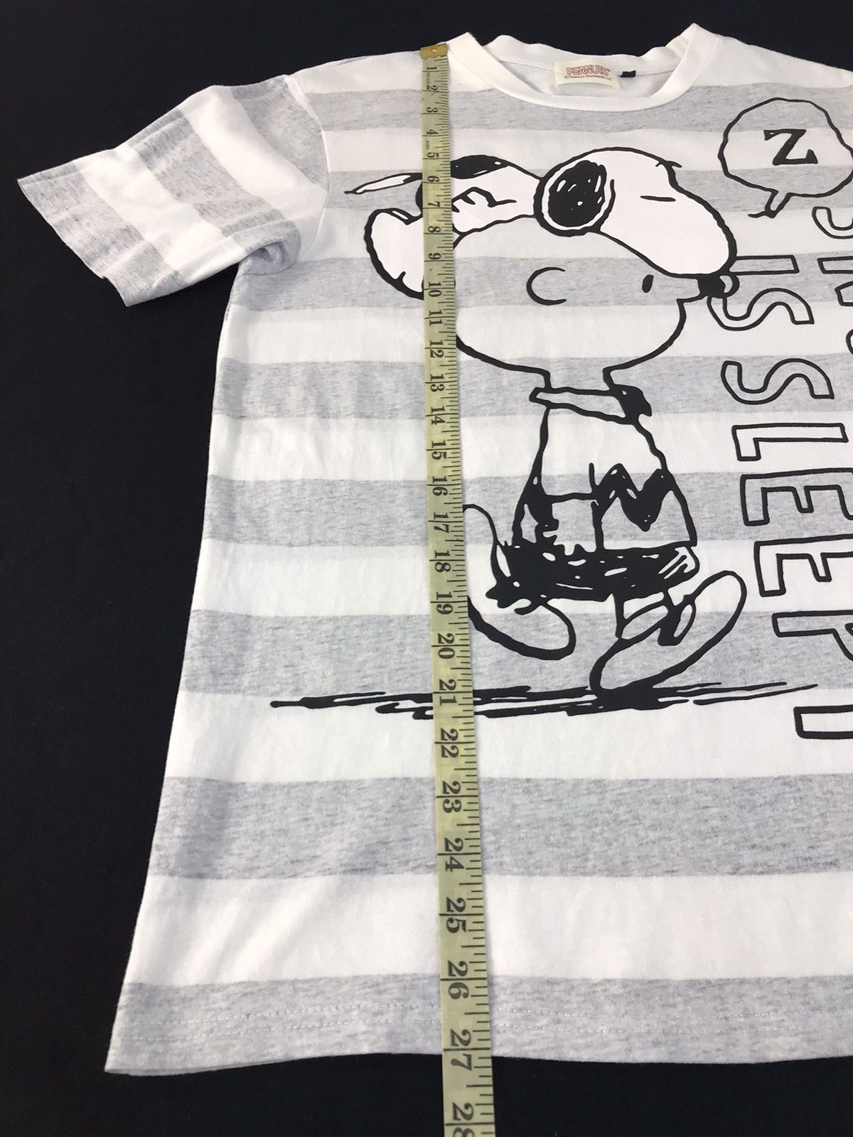Peanuts Vintage Peanuts Snoopy Is Sleepy Design Striped Tee Size US M / EU 48-50 / 2 - 10 Thumbnail