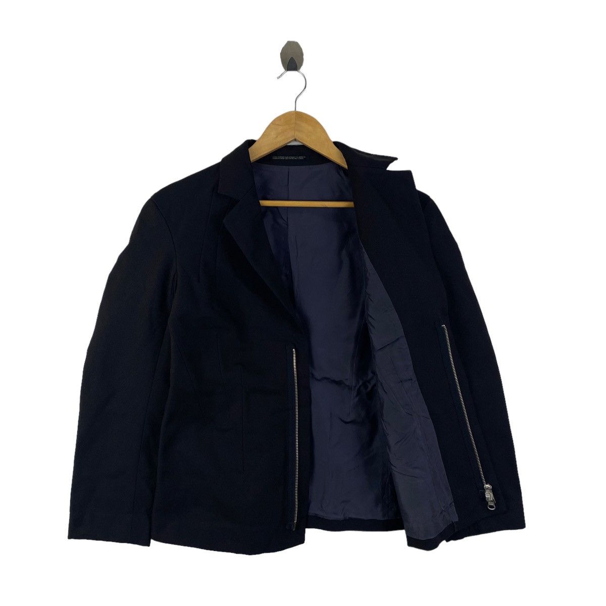Japanese Brand × Vintage × Yohji Yamamoto Vintage YOHJI YAMAMOTO Composition Japanese Blazer Coat Size XS / US 0-2 / IT 36-38 - 2 Thumbnail