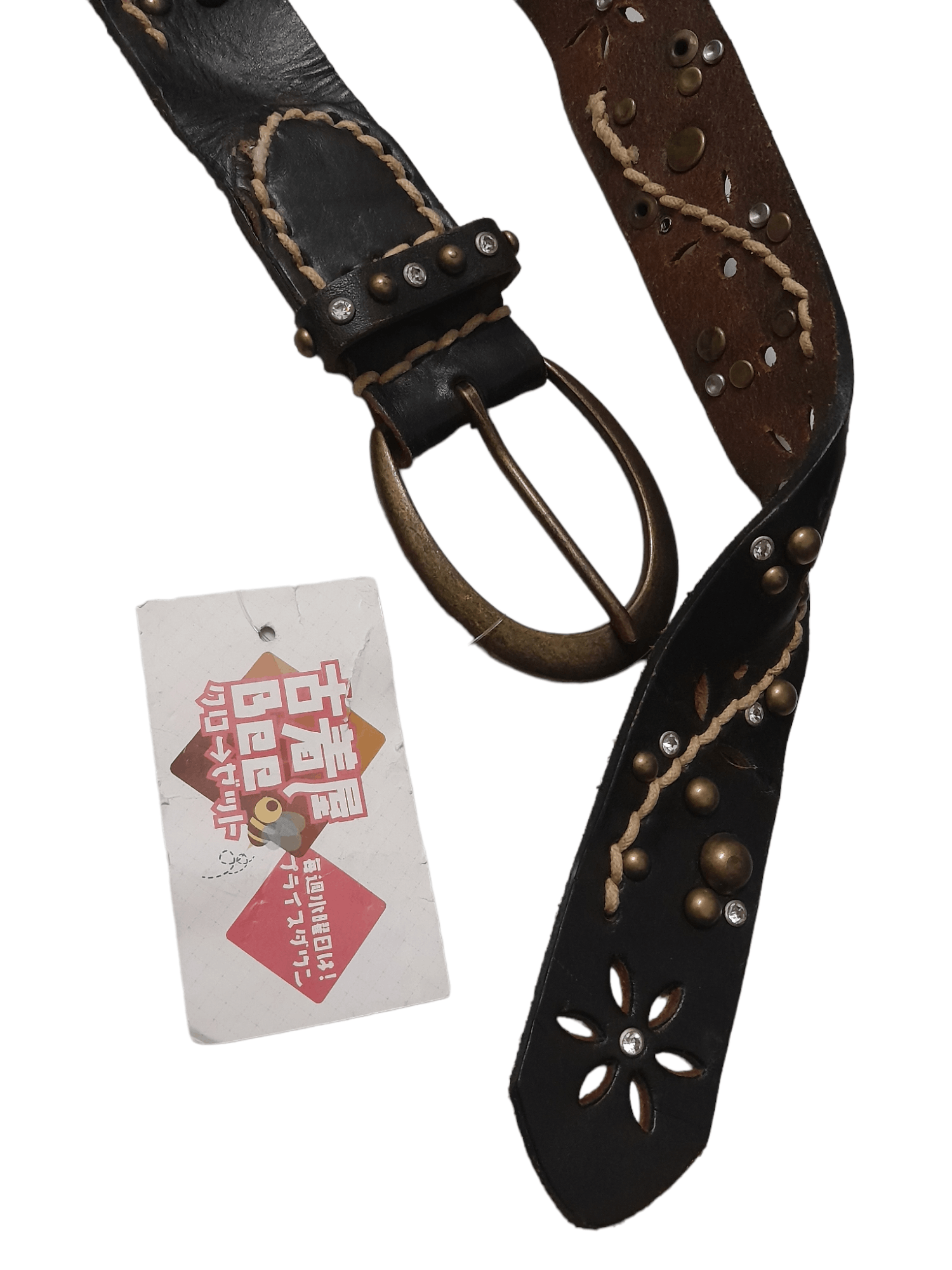 Leather × Sunflower SUNFLOWER LEATHER BELT (S38) Size 36 - 4 Thumbnail