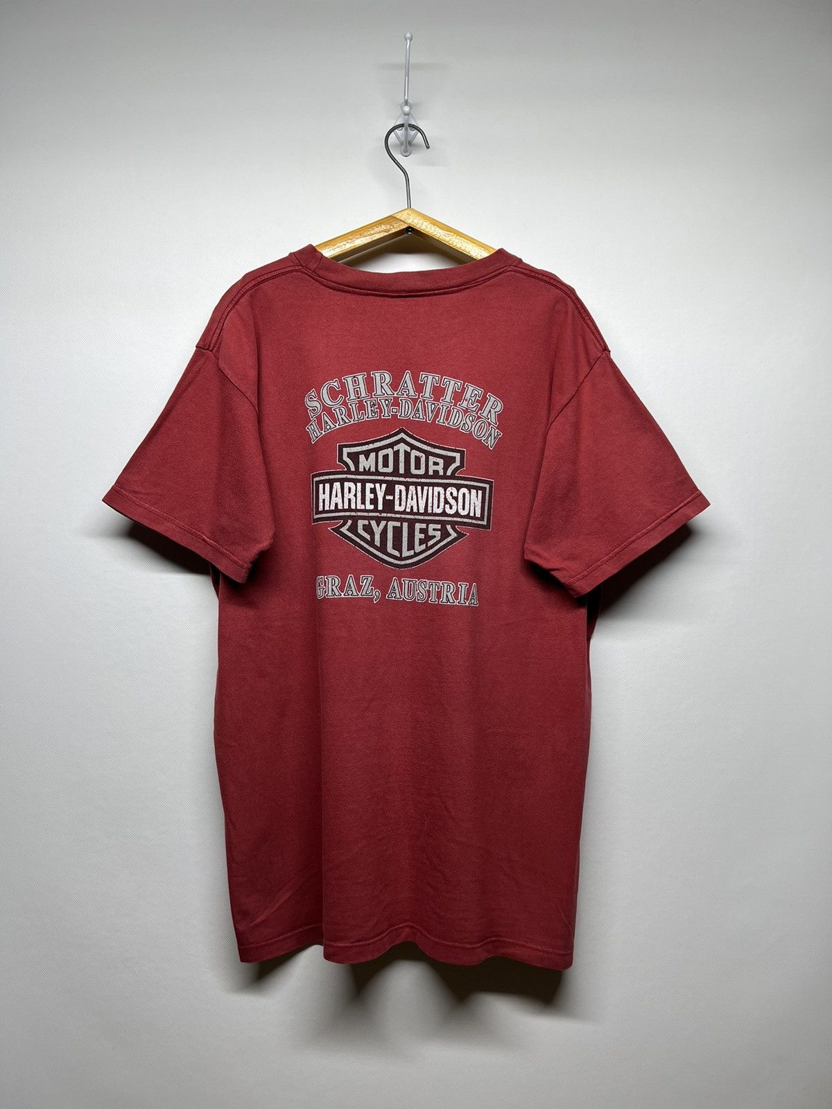 Harley Davidson × Vintage Vintage Y2k Harley Davidson Motorcycles Big Logo T-Shirt 00s Size US L / EU 52-54 / 3 - 3 Thumbnail