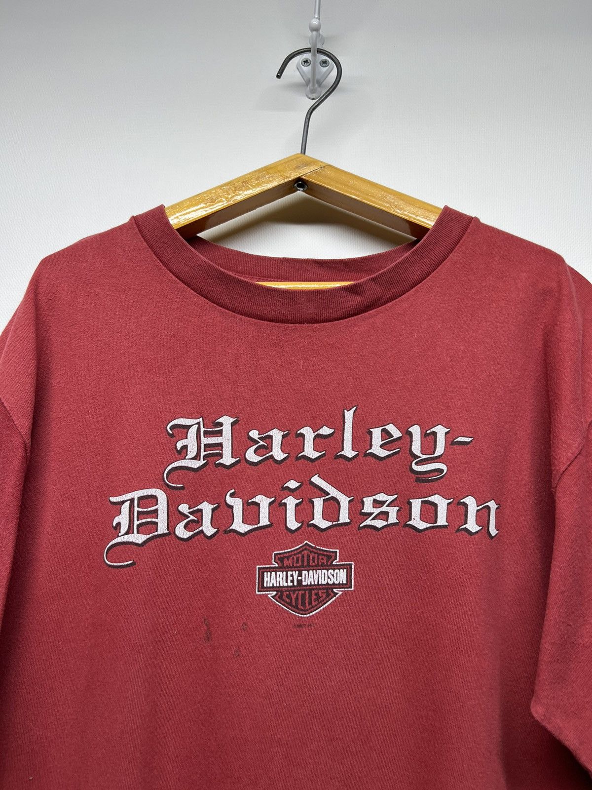 Harley Davidson × Vintage Vintage Y2k Harley Davidson Motorcycles Big Logo T-Shirt 00s Size US L / EU 52-54 / 3 - 1 Thumbnail