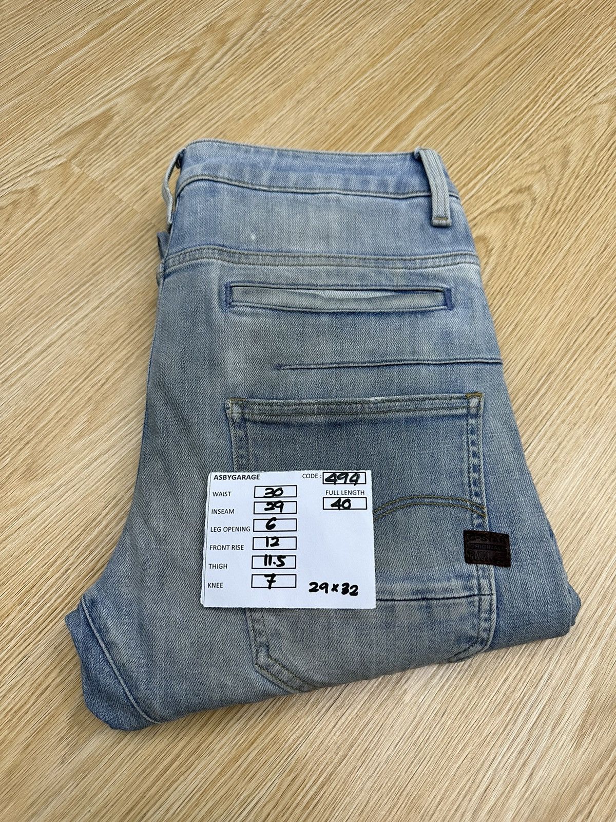 GSTAR D-STAQ 3D SKINNY DISTRESSED DENIM (J494)