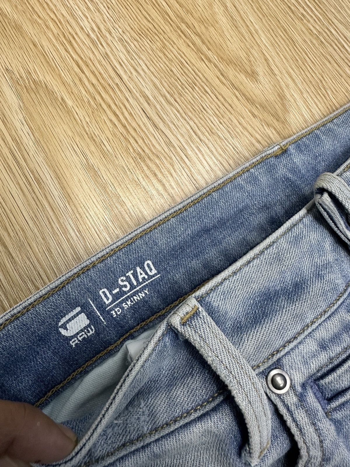 GSTAR D-STAQ 3D SKINNY DISTRESSED DENIM (J494)