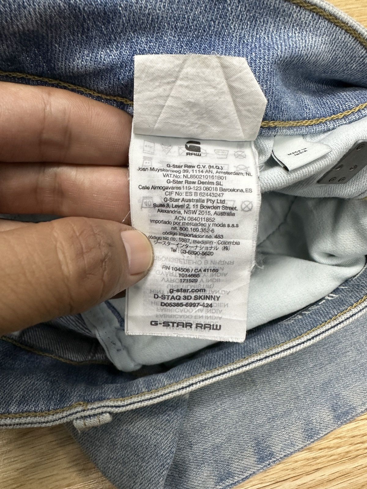 GSTAR D-STAQ 3D SKINNY DISTRESSED DENIM (J494)
