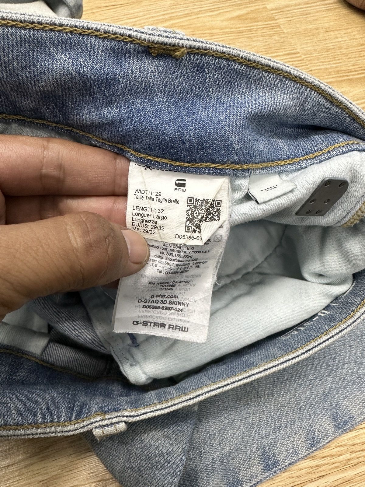 GSTAR D-STAQ 3D SKINNY DISTRESSED DENIM (J494)