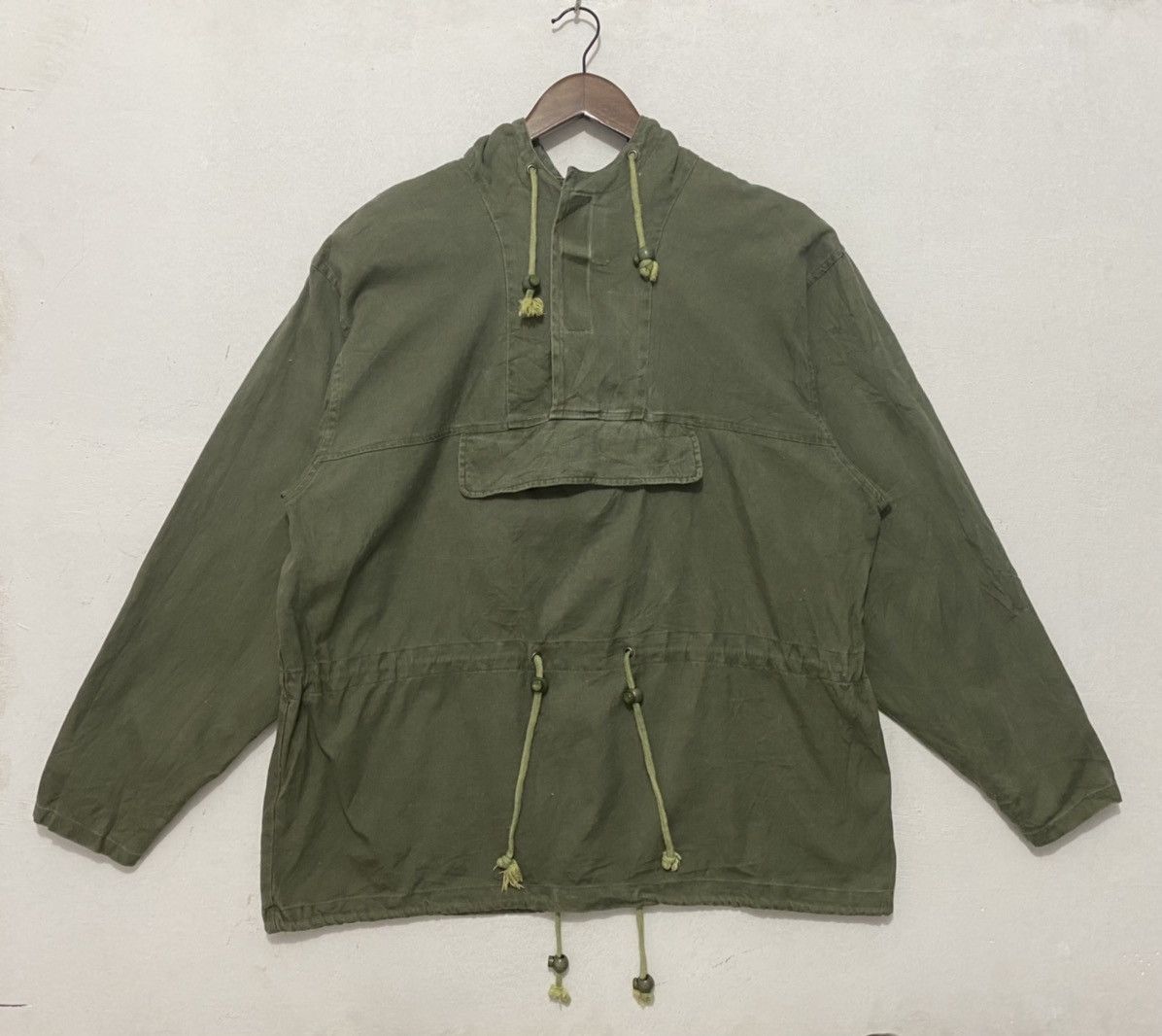 image of Military x Smock Everest Smock Rip-Stock Jungle Green Army Hoodie, Men's (Size Large)