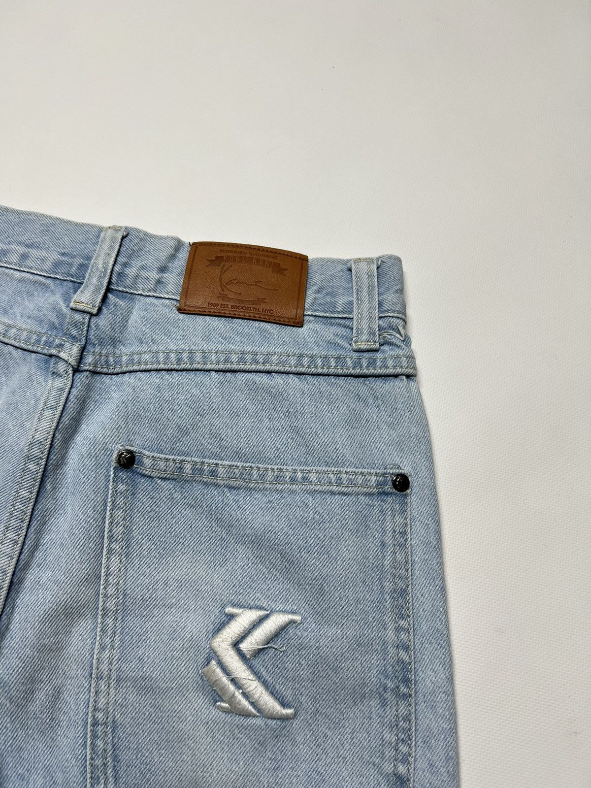 Karl Kani × Vintage Vintage Y2k Karl Kani Cargo Pants 00’s Blue Size US 28 / EU 44 - 5 Thumbnail