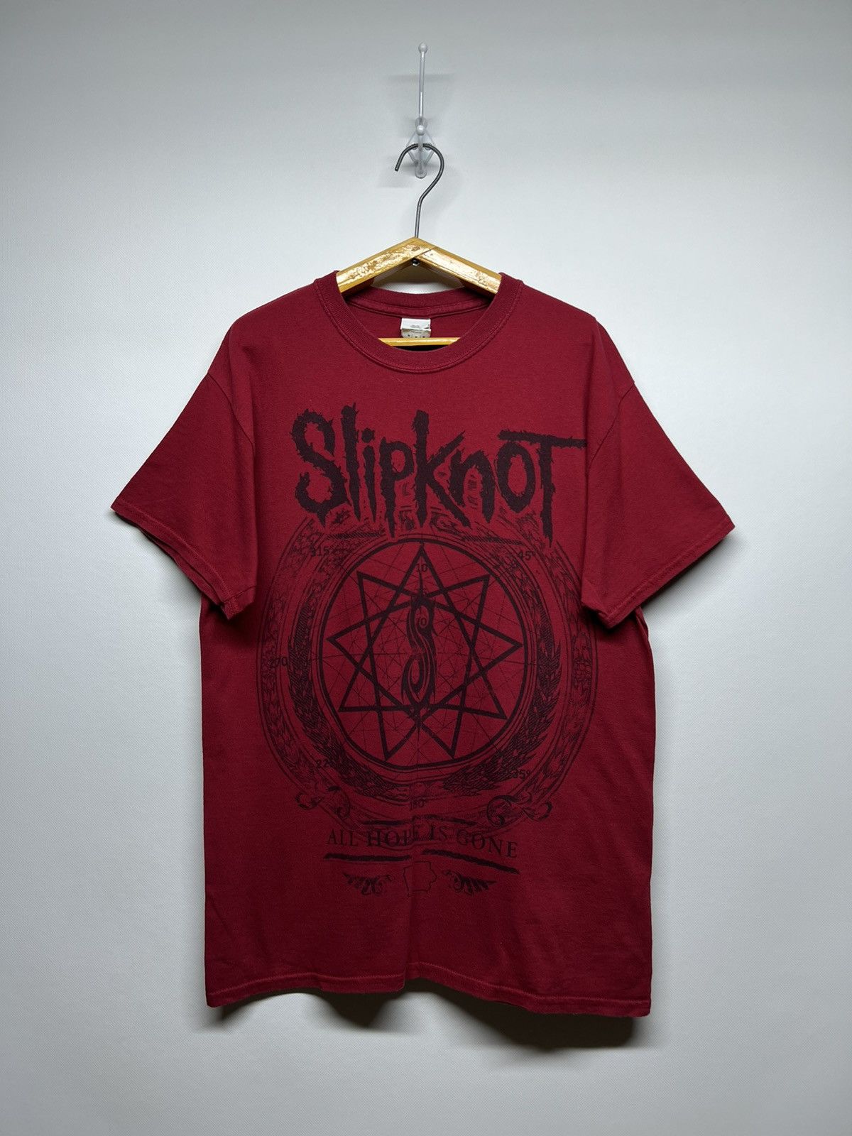 Band Tees × Slipknot × Vintage Vintage Y2k Slipknot All Hope is Gone Pentagram T-Shirt 00’s Size US M / EU 48-50 / 2 - 3 Thumbnail