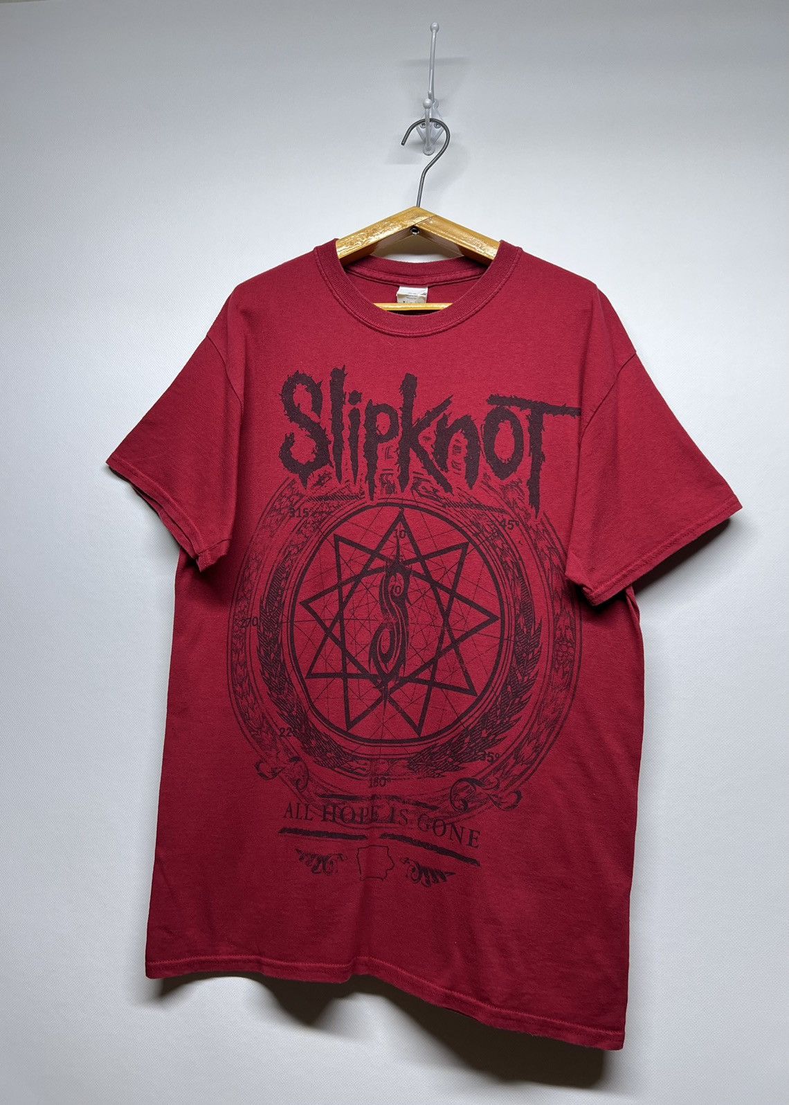 Band Tees × Slipknot × Vintage Vintage Y2k Slipknot All Hope is Gone Pentagram T-Shirt 00’s Size US M / EU 48-50 / 2 - 1 Thumbnail