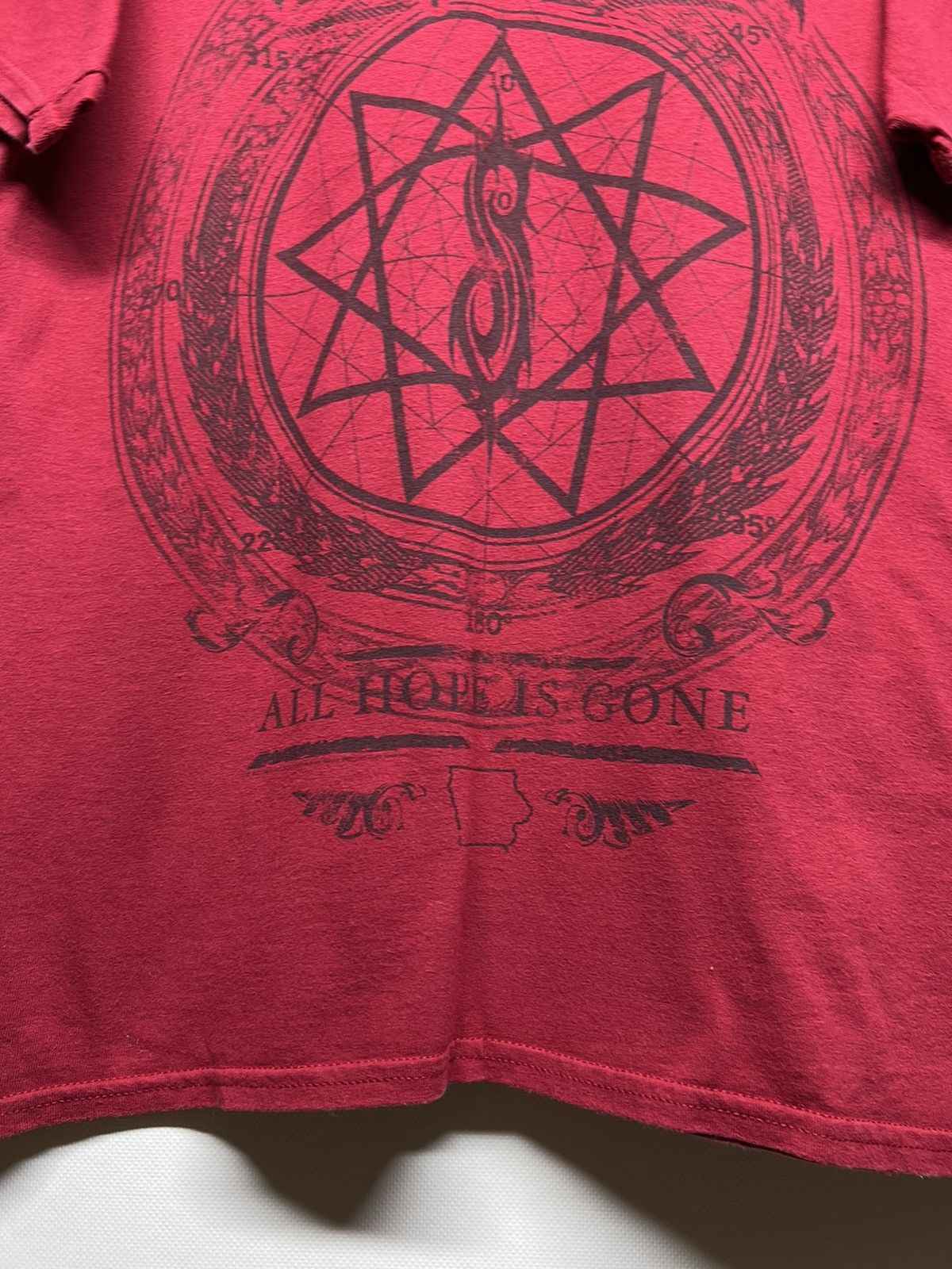 Band Tees × Slipknot × Vintage Vintage Y2k Slipknot All Hope is Gone Pentagram T-Shirt 00’s Size US M / EU 48-50 / 2 - 4 Thumbnail
