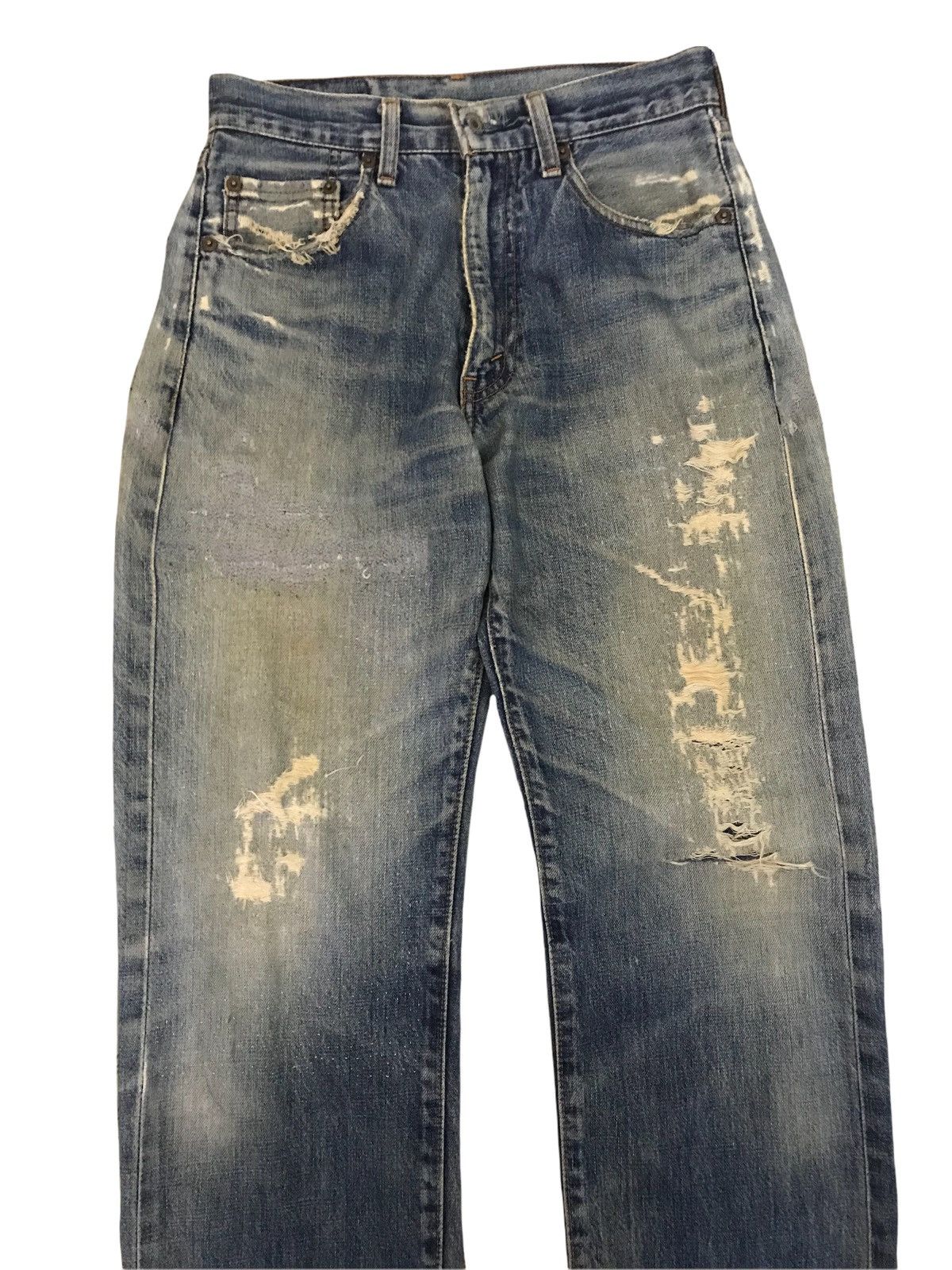 Levi's Vintage Clothing Vintage Levis Big E distress jeans Size US 26 / EU 42 - 2 Thumbnail