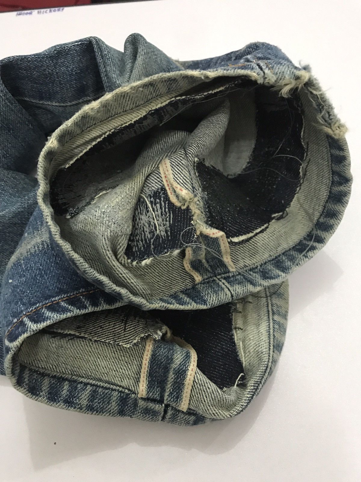 Levi's Vintage Clothing Vintage Levis Big E distress jeans Size US 26 / EU 42 - 10 Thumbnail