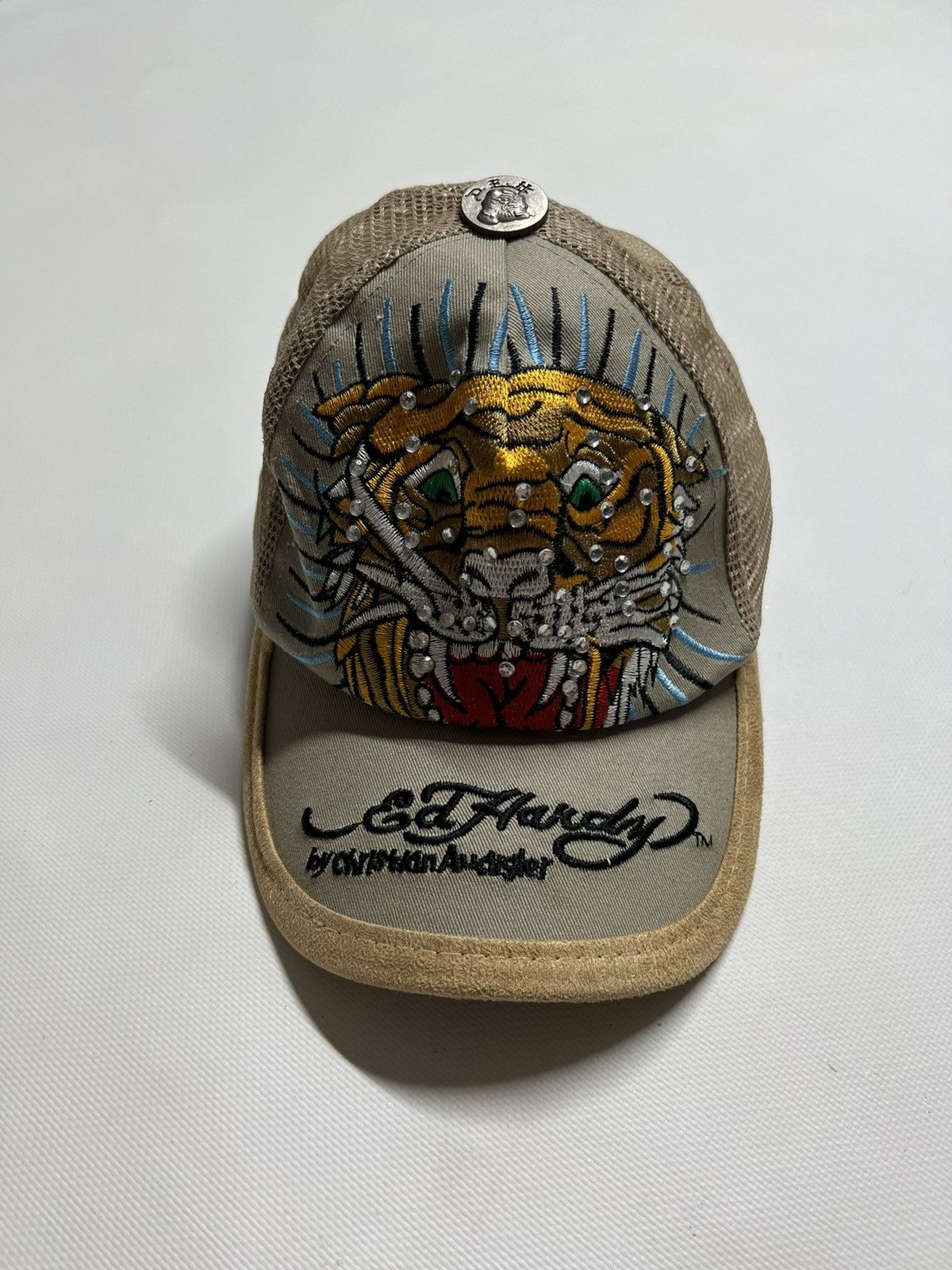 Ed Hardy newest Tiger Logo Sun Faded Cap Vintage