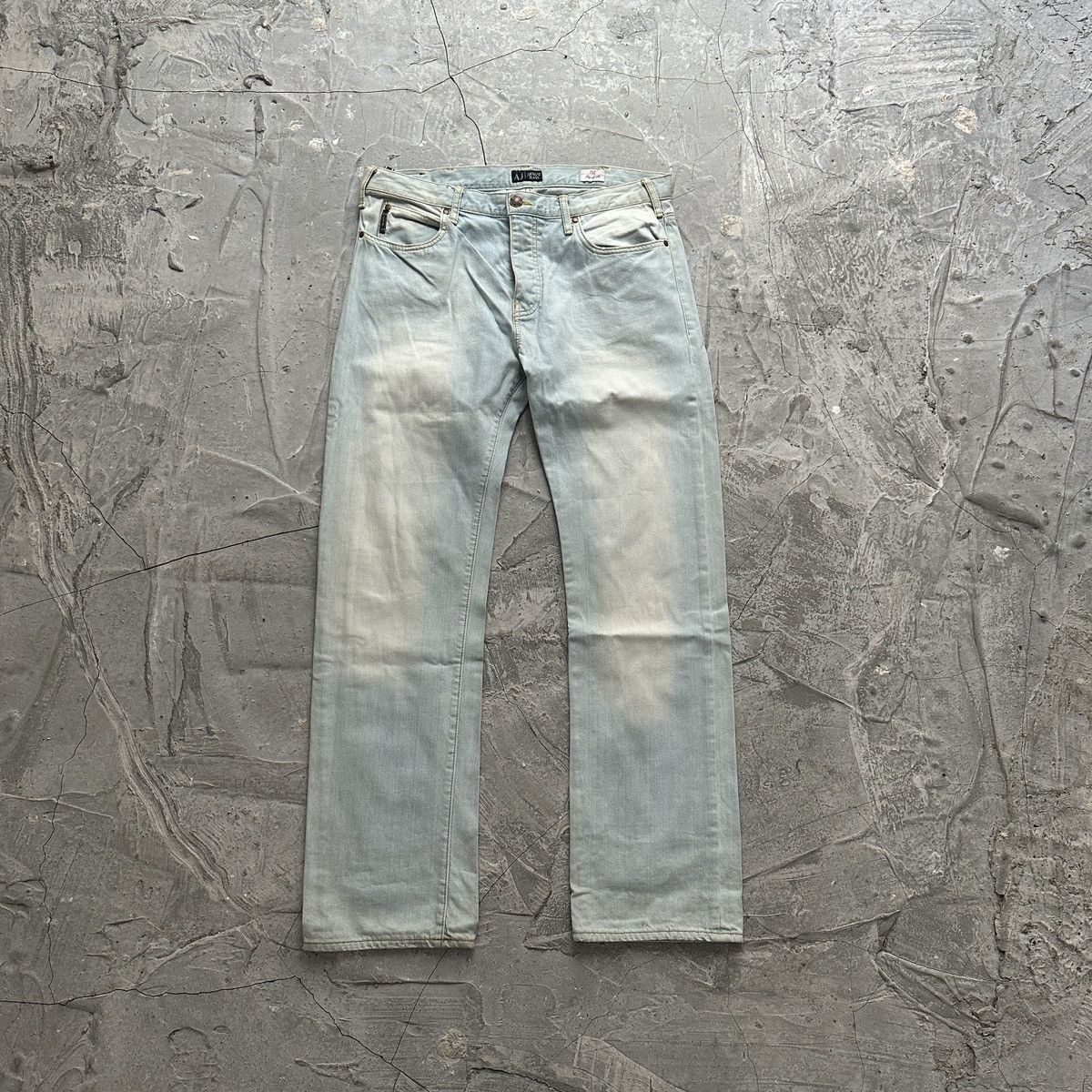Armani × Armani Exchange × Emporio Armani Vintage Armani Jeans Ski Blue Denim Pants Size US 36 / EU 52 - 1 Thumbnail