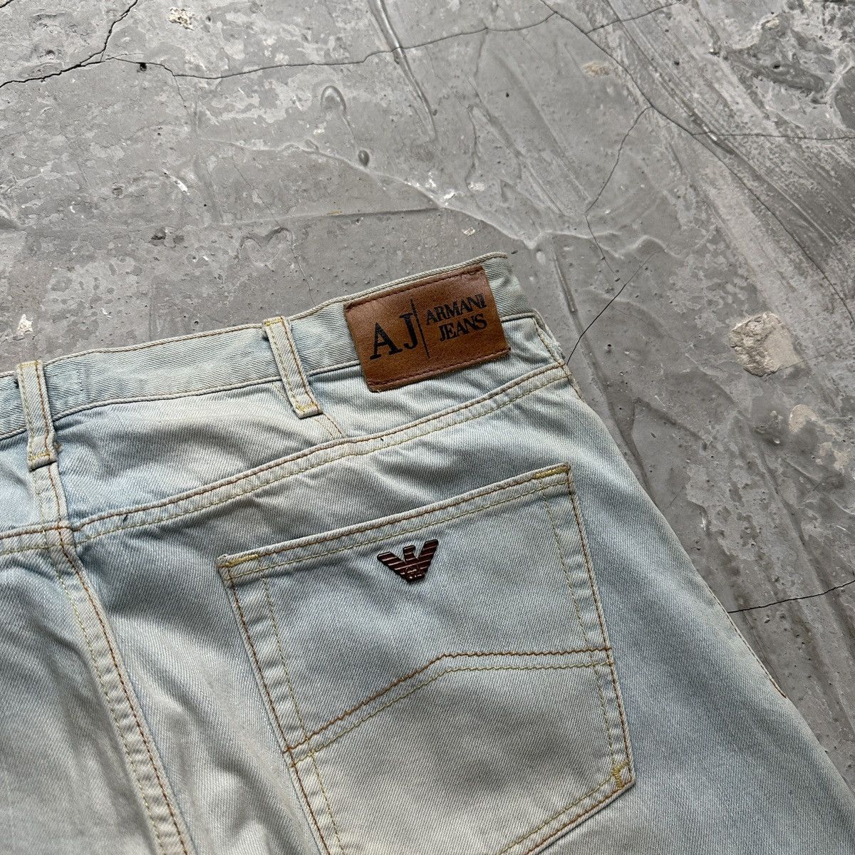 Armani × Armani Exchange × Emporio Armani Vintage Armani Jeans Ski Blue Denim Pants Size US 36 / EU 52 - 8 Thumbnail