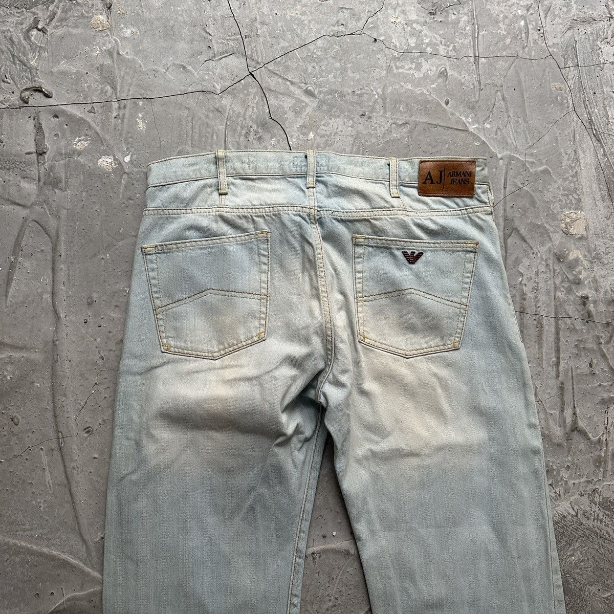 Armani × Armani Exchange × Emporio Armani Vintage Armani Jeans Ski Blue Denim Pants Size US 36 / EU 52 - 7 Thumbnail