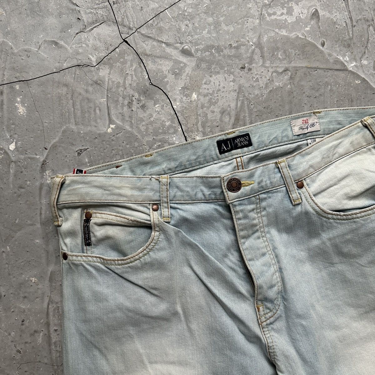 Armani × Armani Exchange × Emporio Armani Vintage Armani Jeans Ski Blue Denim Pants Size US 36 / EU 52 - 5 Thumbnail