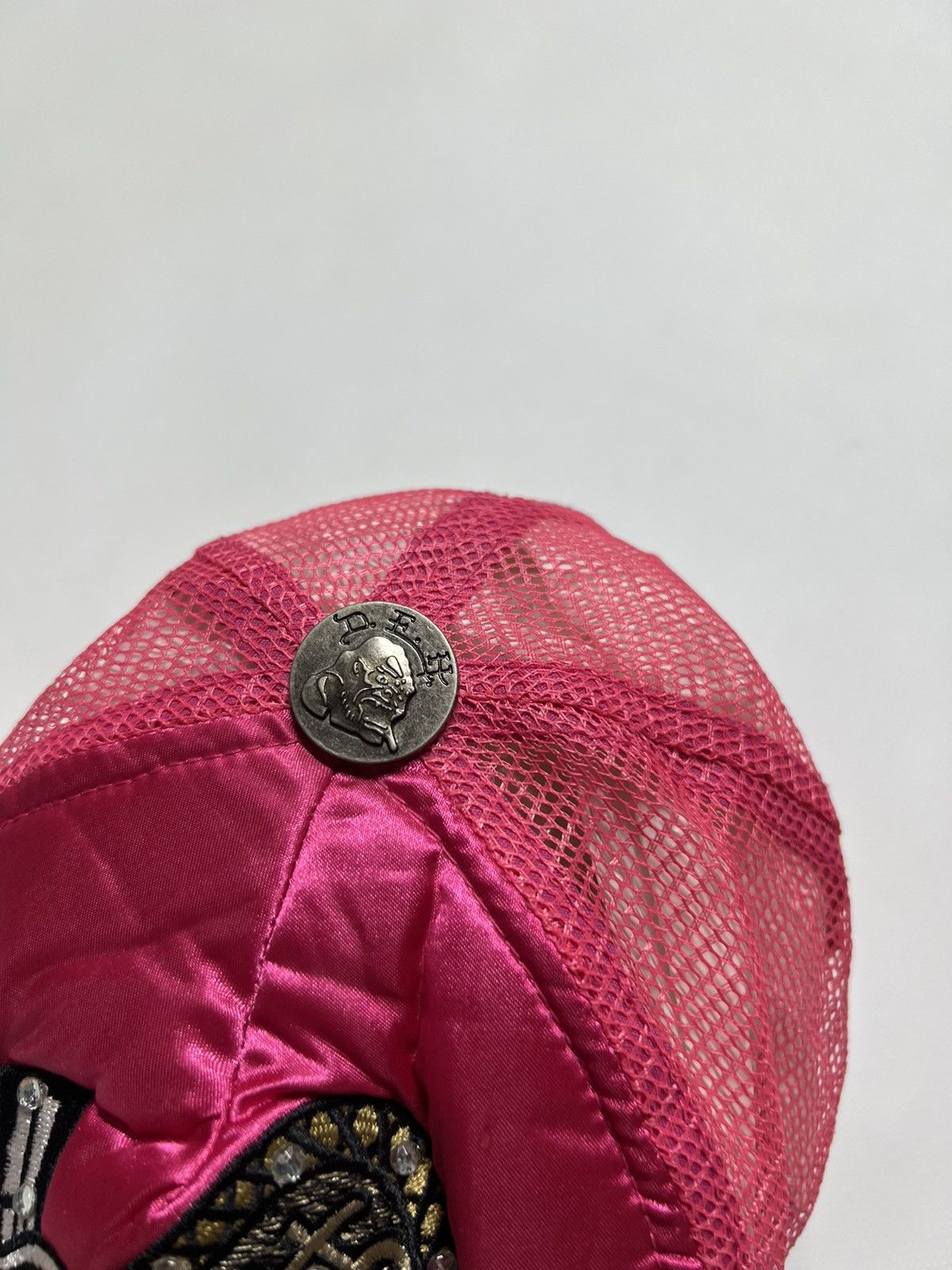 Christian Audigier × Ed Hardy × Vintage Vintage Snake💰Y2k Rare Ed Hardy Pink Cap 90’s Size ONE SIZE - 5 Thumbnail