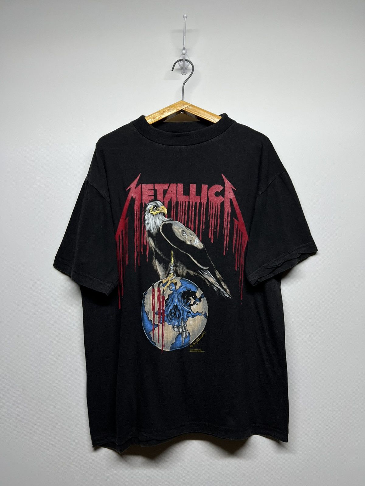 トップス 90'S LLICA NO WHERE ELSE TO ROAM 90's Vintage Metallica 'Nowhere Else To Roam Tour' Tee | grico vintage