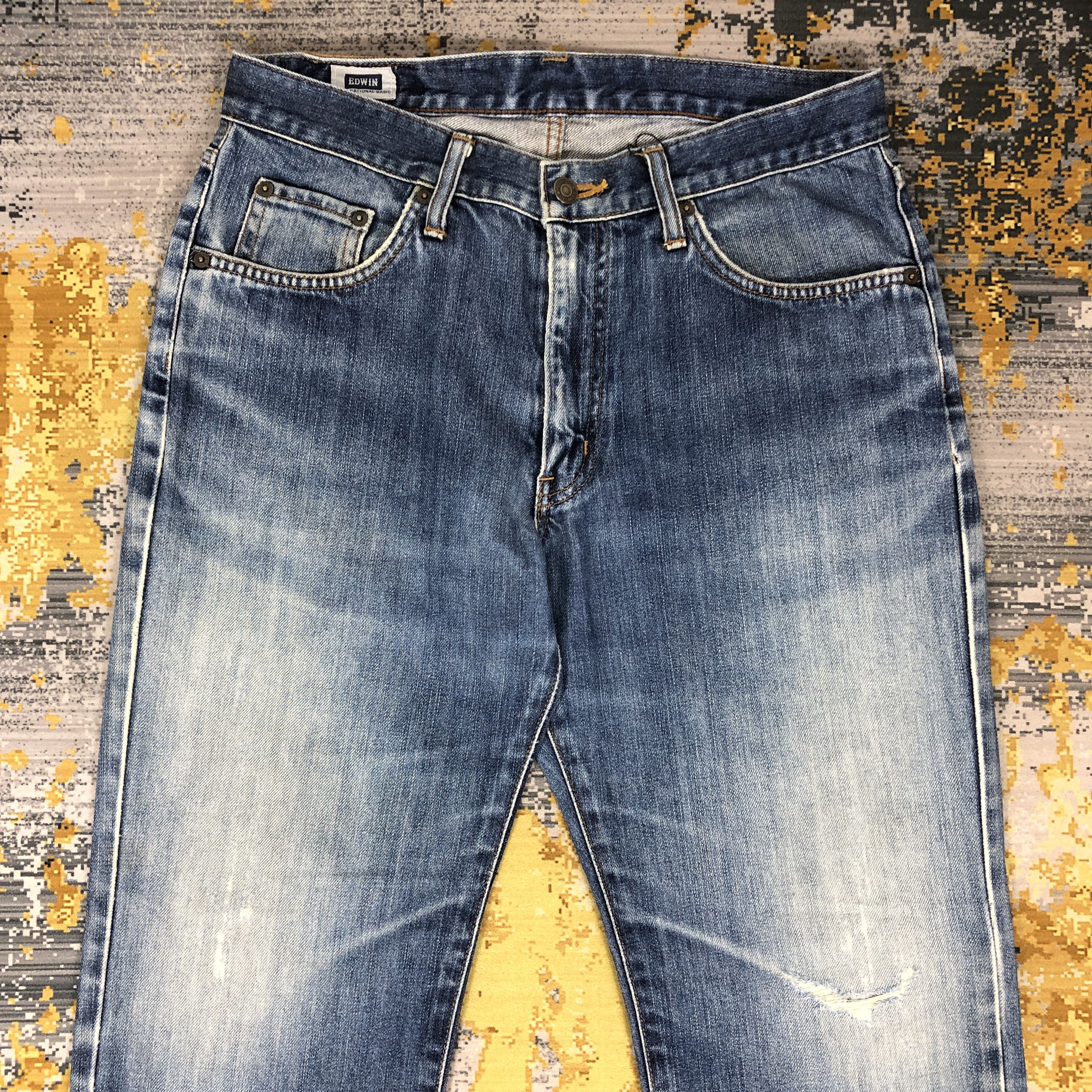 Edwin × Vintage Vintage Edwin 403 Jeans Light Blue Wash Denim 32 x 29 Size US 32 / EU 48 - 5 Thumbnail
