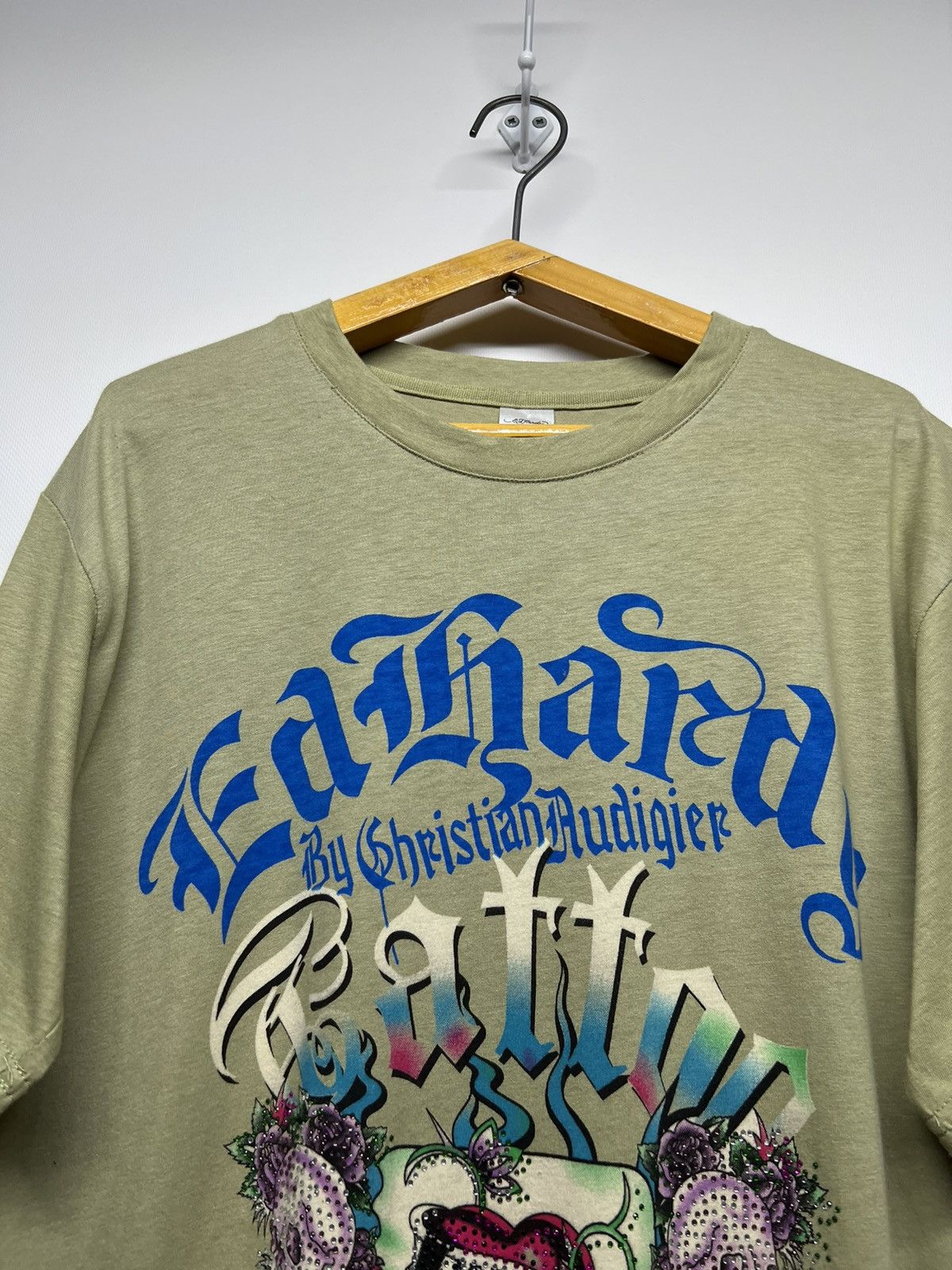 Christian Audigier × Ed Hardy × Vintage Vintage Y2k Ed Hardy Tour Skull ☠️ All Over Print T-Shirt 00s Size US M / EU 48-50 / 2 - 1 Thumbnail