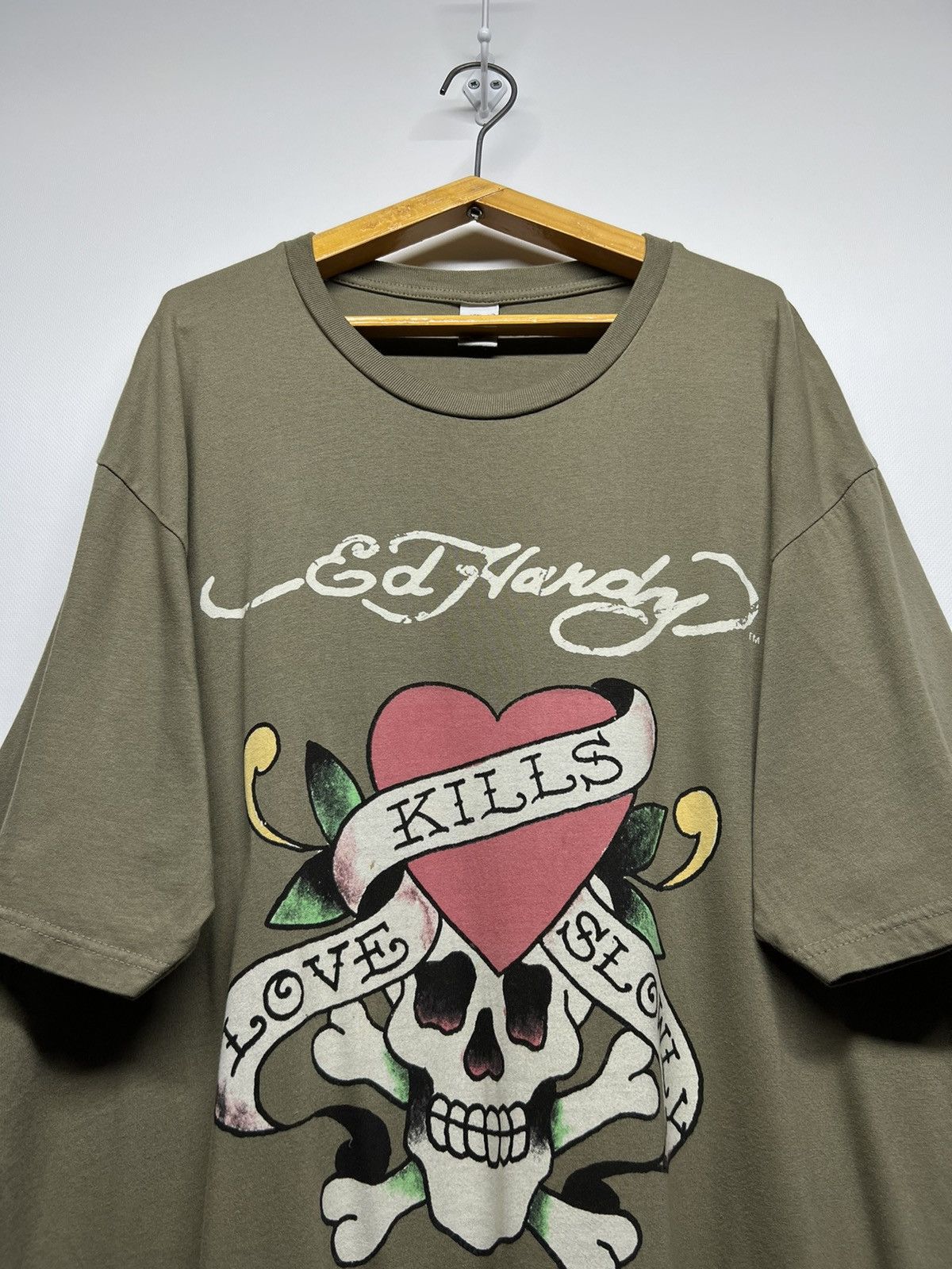 Christian Audigier × Ed Hardy × Vintage Vintage Y2k Ed Hardy Skull ☠️ Big Logo T-Shirt 00’s Size US XL / EU 56 / 4 - 1 Thumbnail