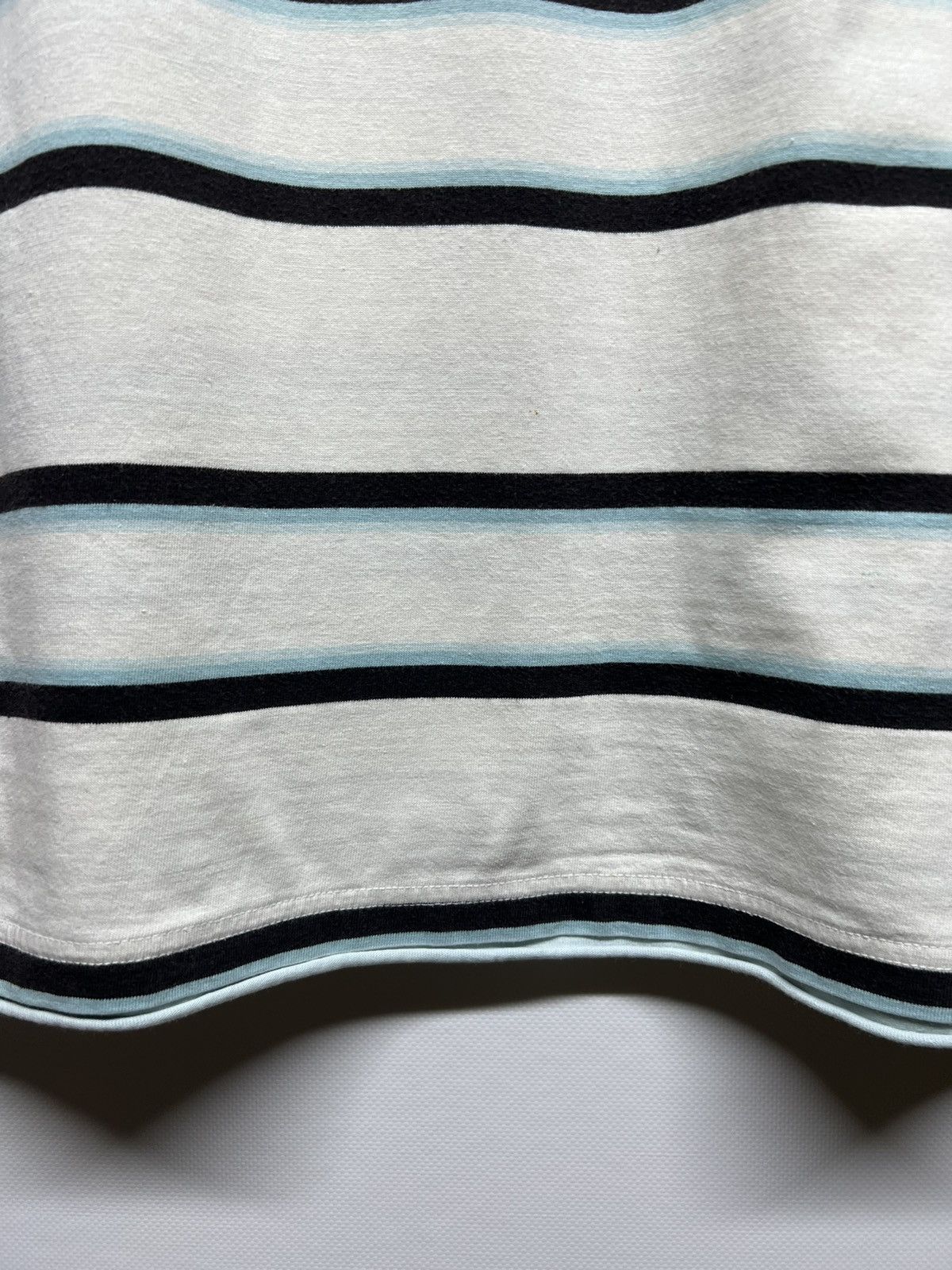 Vintage × Yves Saint Laurent Vintage Y2k Striped Yves Saint Laurent Mini Logo T-Shirt 00s Size US L / EU 52-54 / 3 - 8 Thumbnail