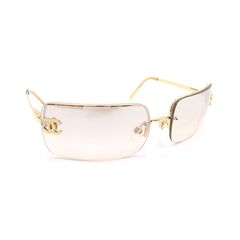 Chanel Gold Frameless Tinted Sunglasses 4104 - Yoogi's Closet