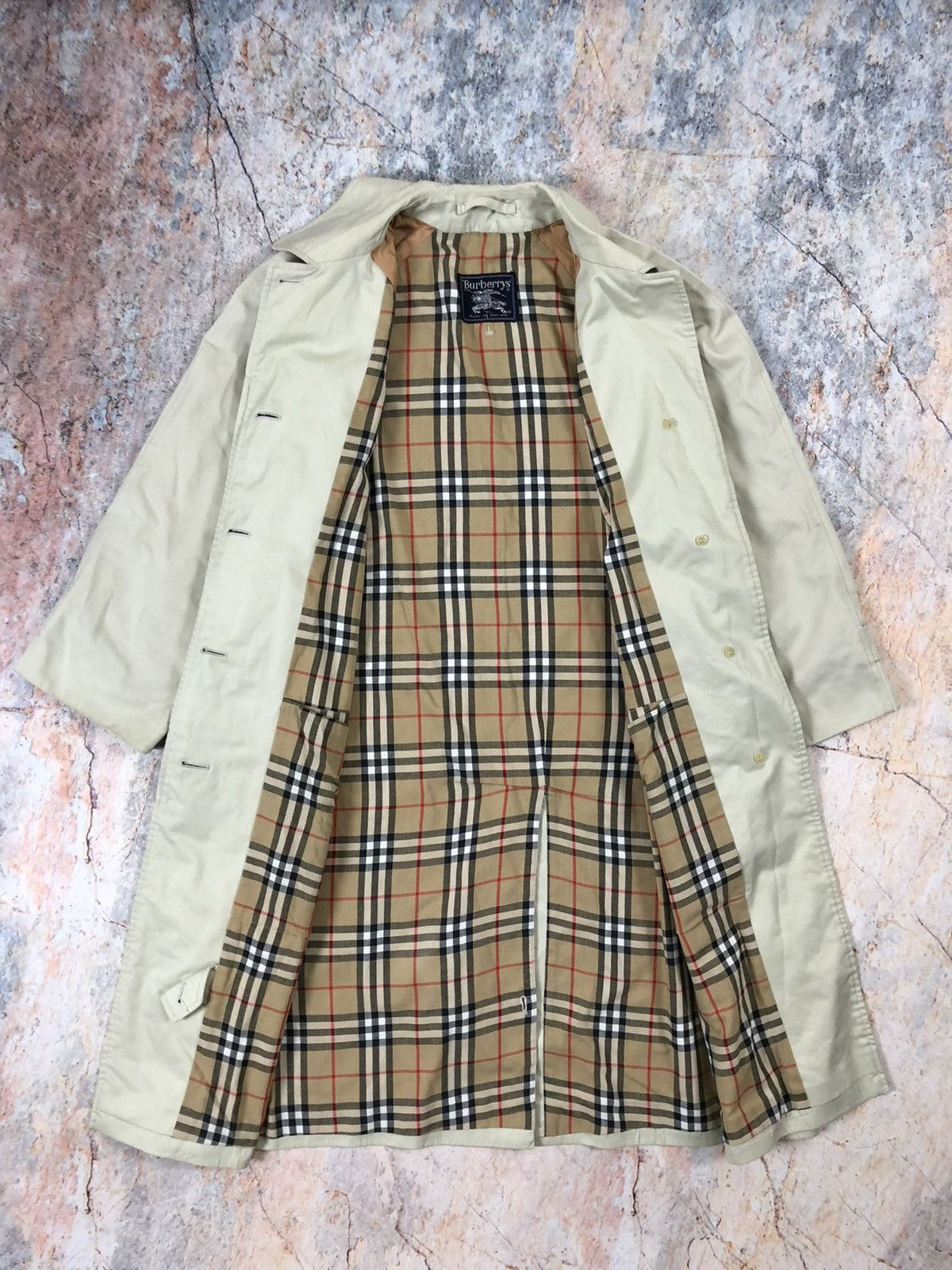 Burberry × Vintage Burberry vintage nova check plated trench Size XL / US 12-14 / IT 48-50 - 1 Thumbnail