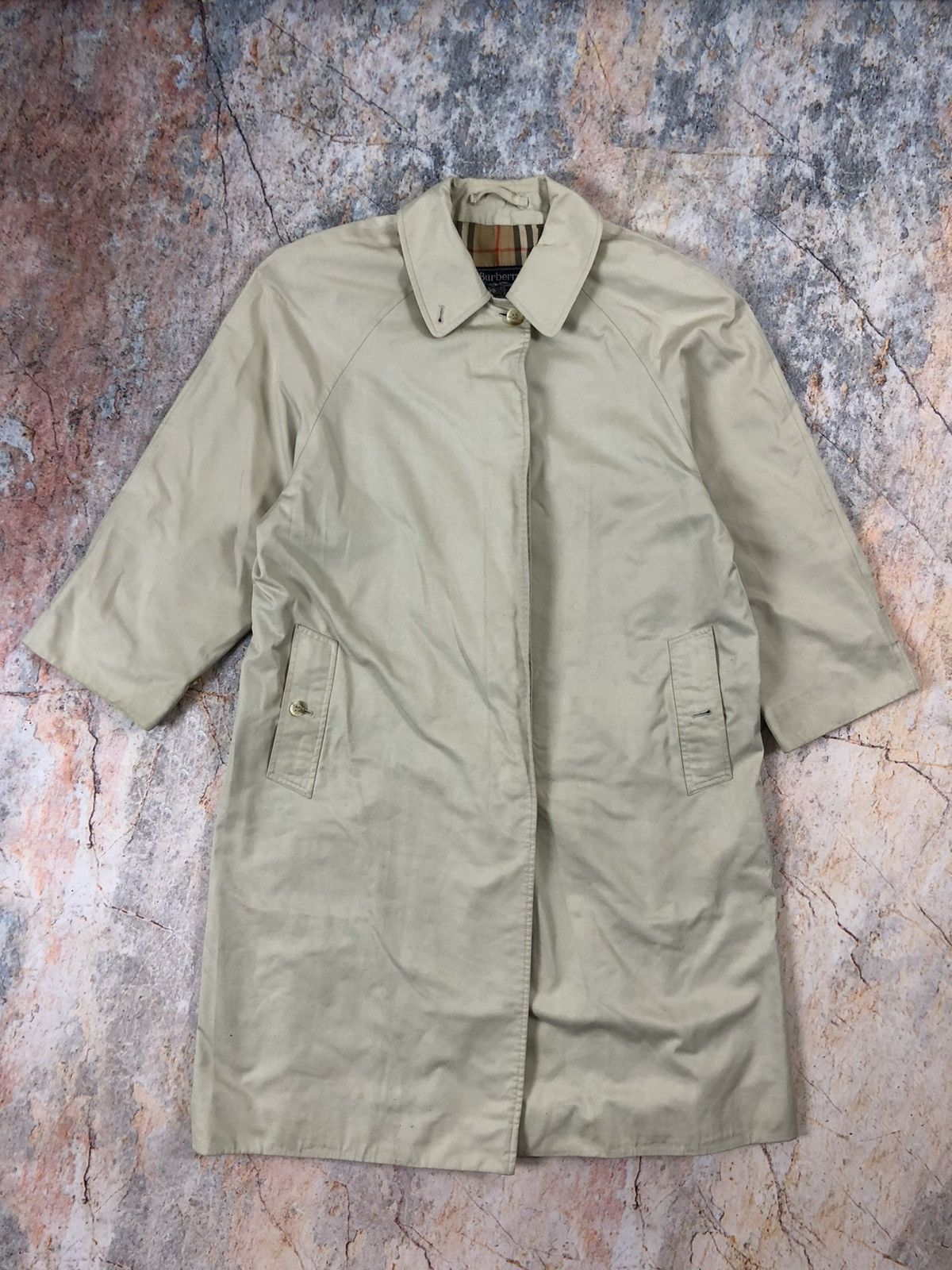 Burberry × Vintage Burberry vintage nova check plated trench Size XL / US 12-14 / IT 48-50 - 2 Thumbnail