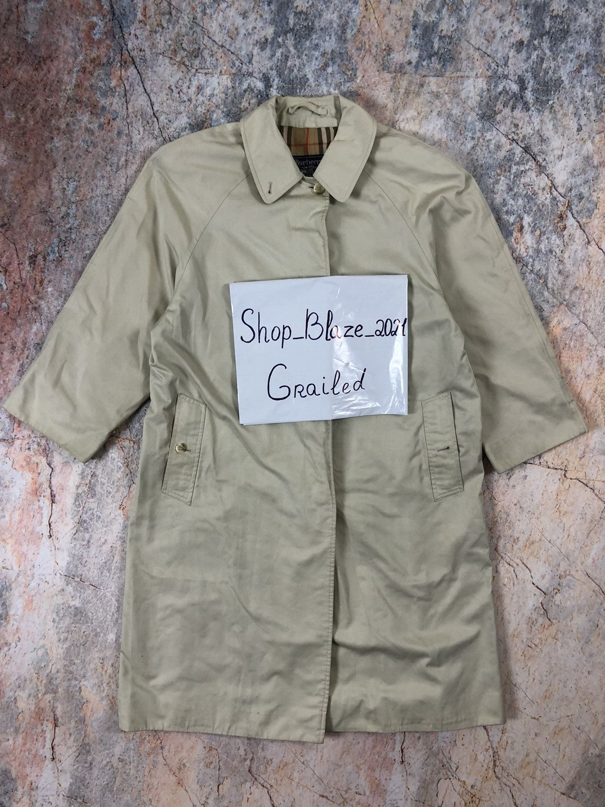 Burberry × Vintage Burberry vintage nova check plated trench Size XL / US 12-14 / IT 48-50 - 4 Thumbnail